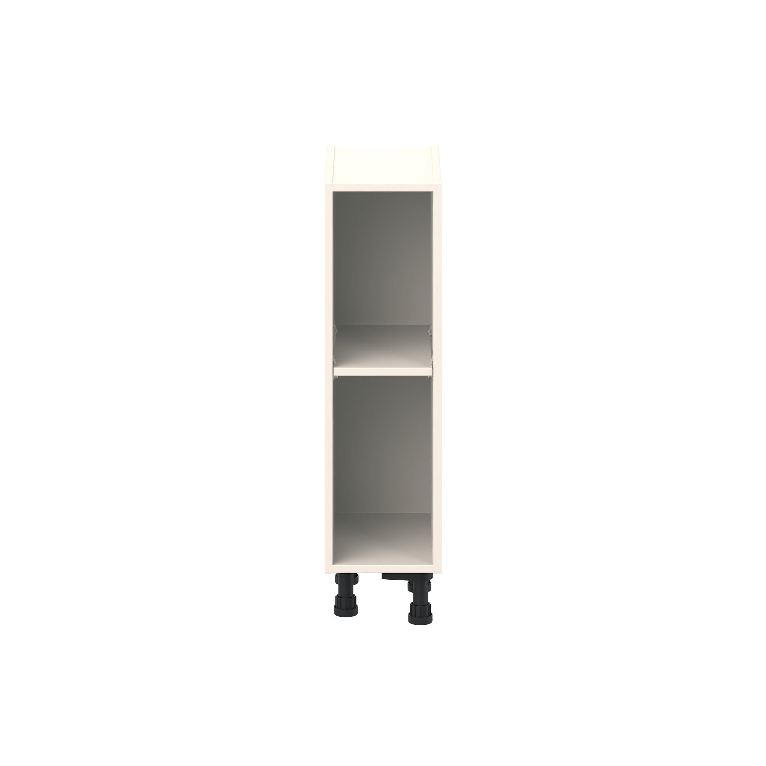 Linden 9 in. Painted Washed Linen Open Shelf Base Cabinet