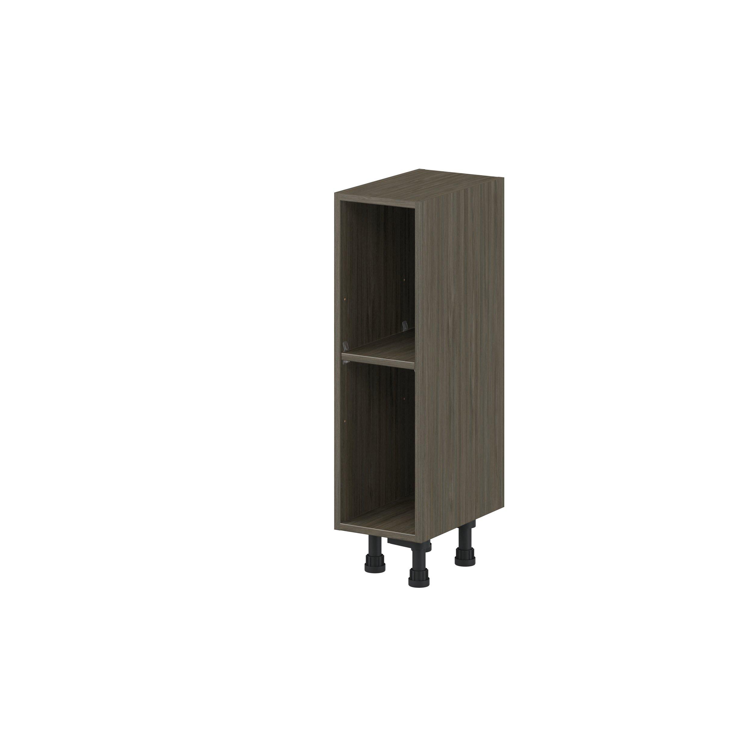Glenwood 9 in. Burnt Walnut Open Shelf Base Cabinet