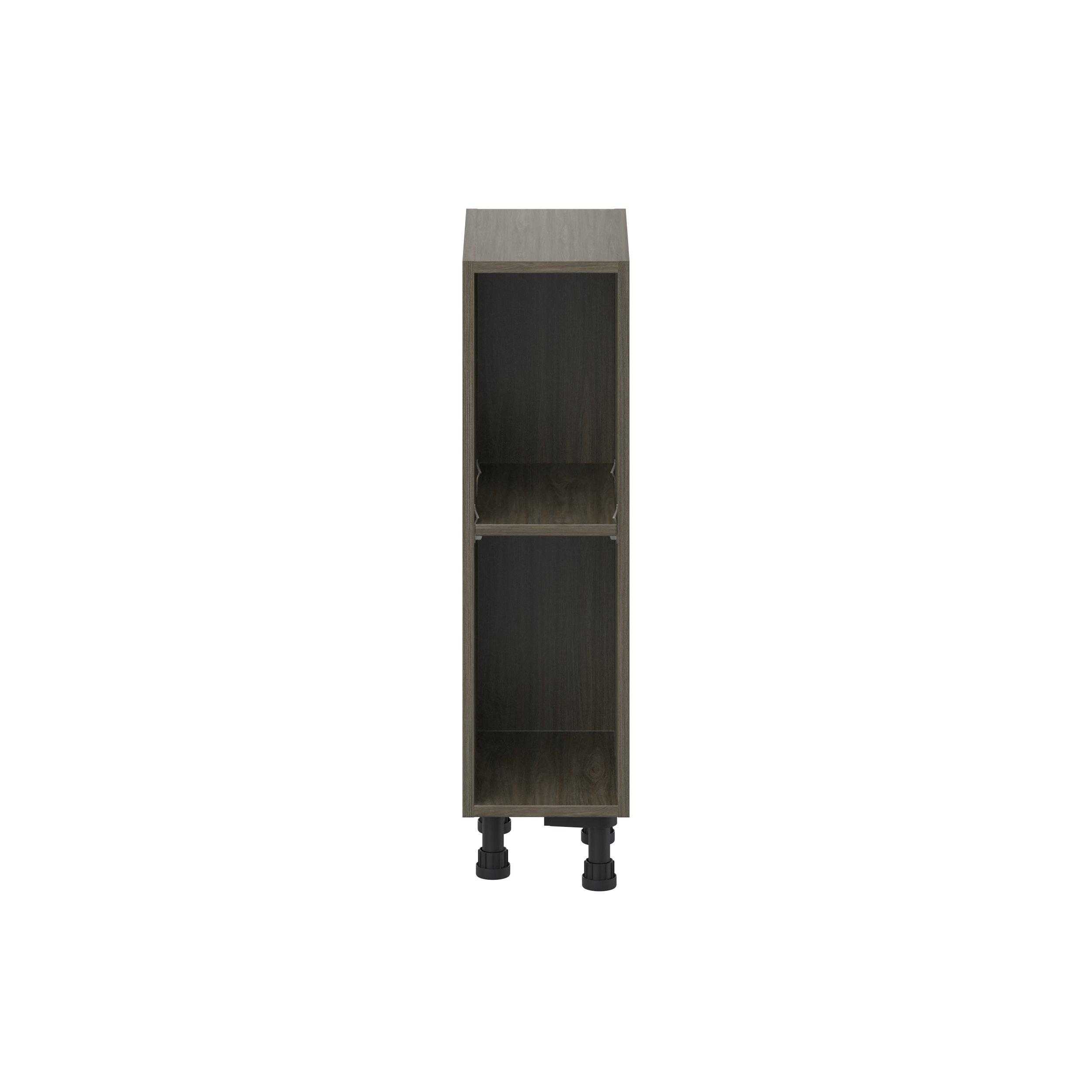 Glenwood 9 in. Burnt Walnut Open Shelf Base Cabinet