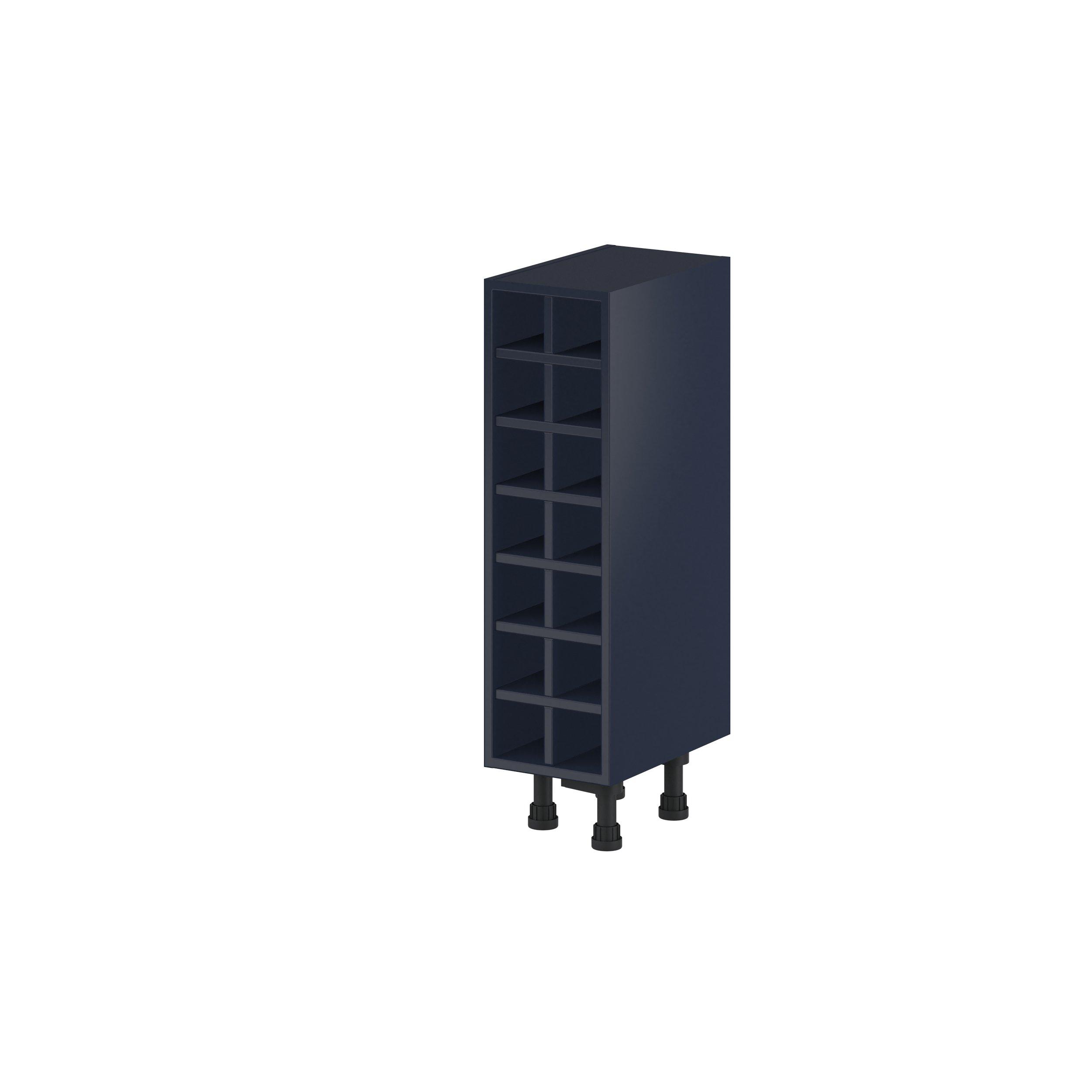 Peachtree 9 in. Painted Midnight Blue Wine Base Cabinet