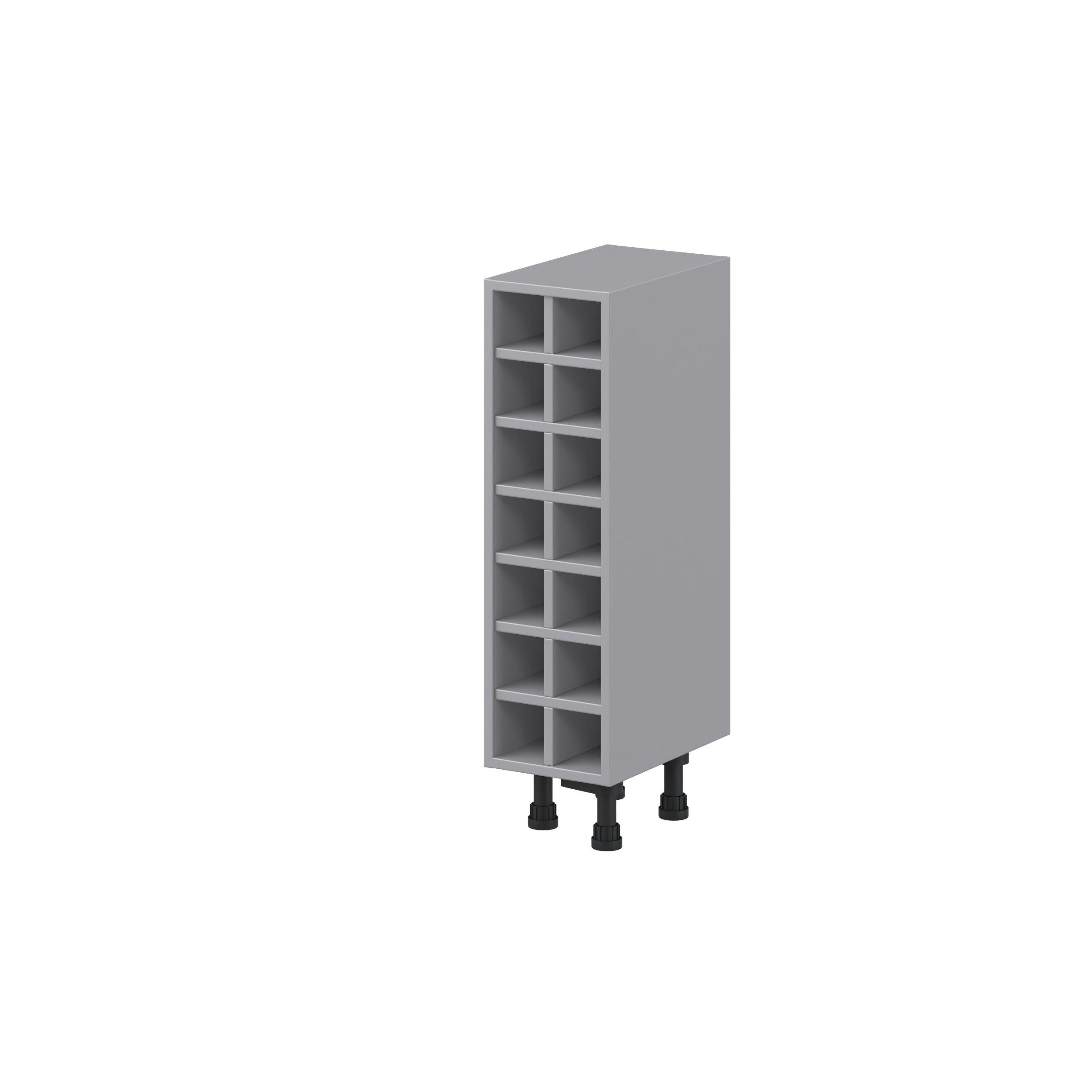 Candler 9 in. Painted Slate Gray Wine Base Cabinet