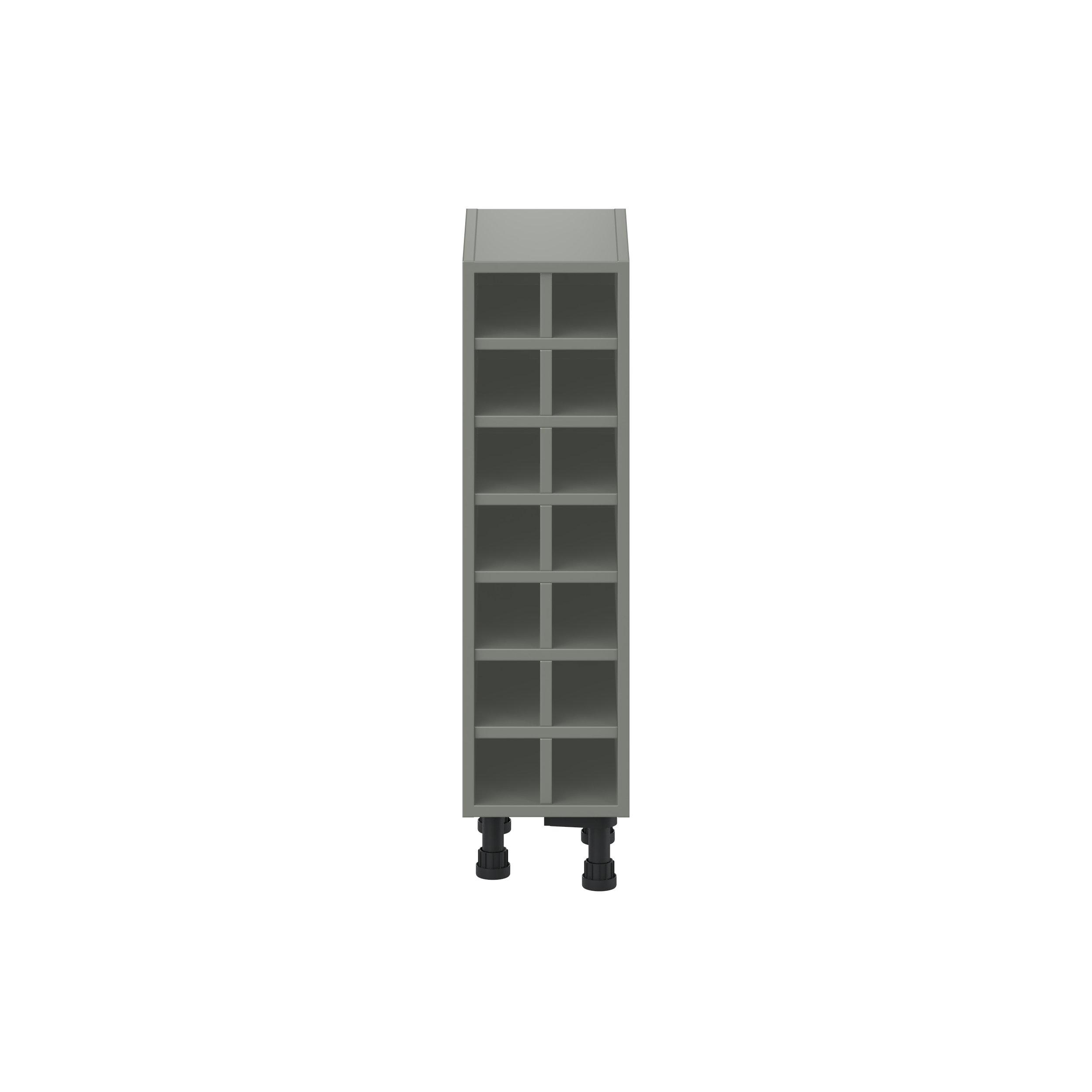Linden 9 in. Painted Moss Green Wine Base Cabinet