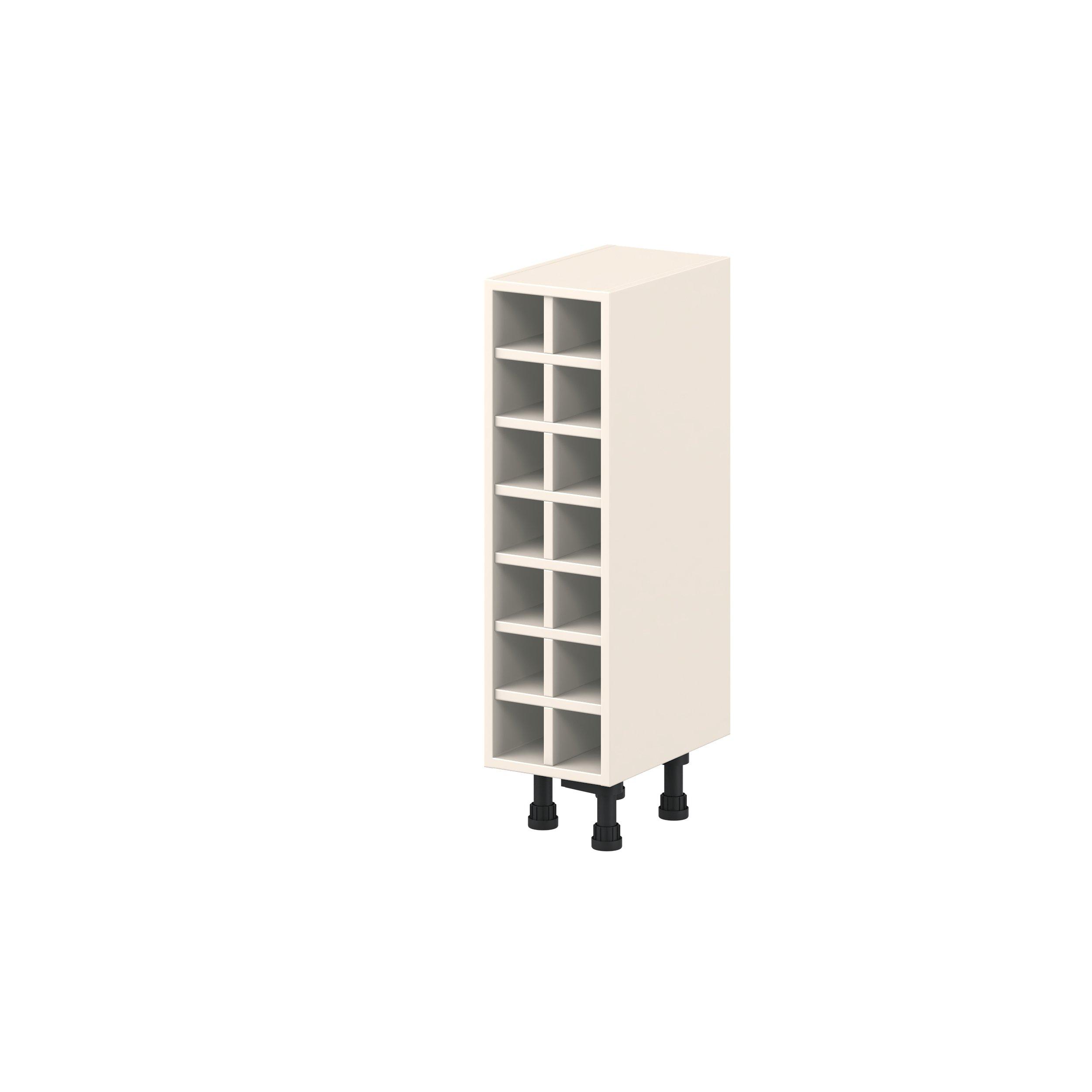 Linden 9 in. Painted Washed Linen Wine Base Cabinet