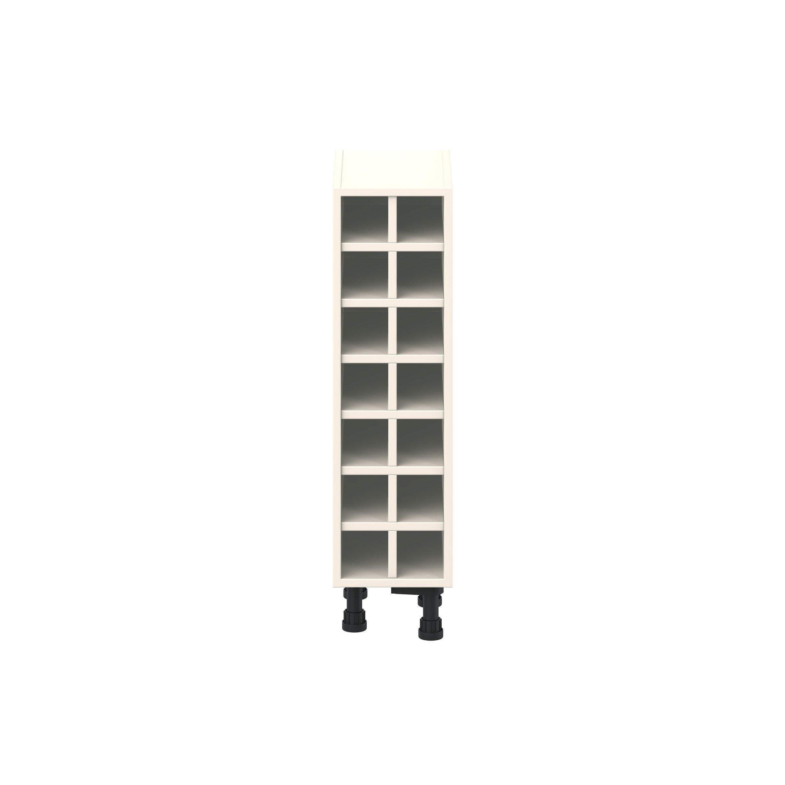 Linden 9 in. Painted Washed Linen Wine Base Cabinet