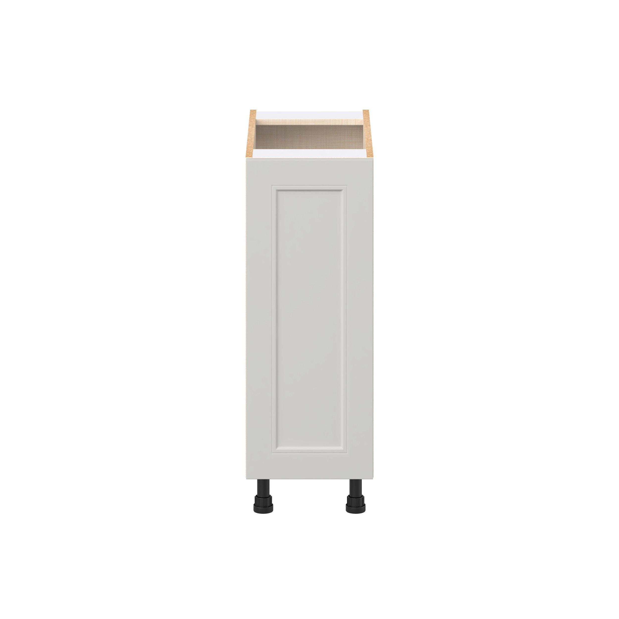 Lenox 12 in. Painted Light Gray Spice Rack Pull-Out Base Cabinet