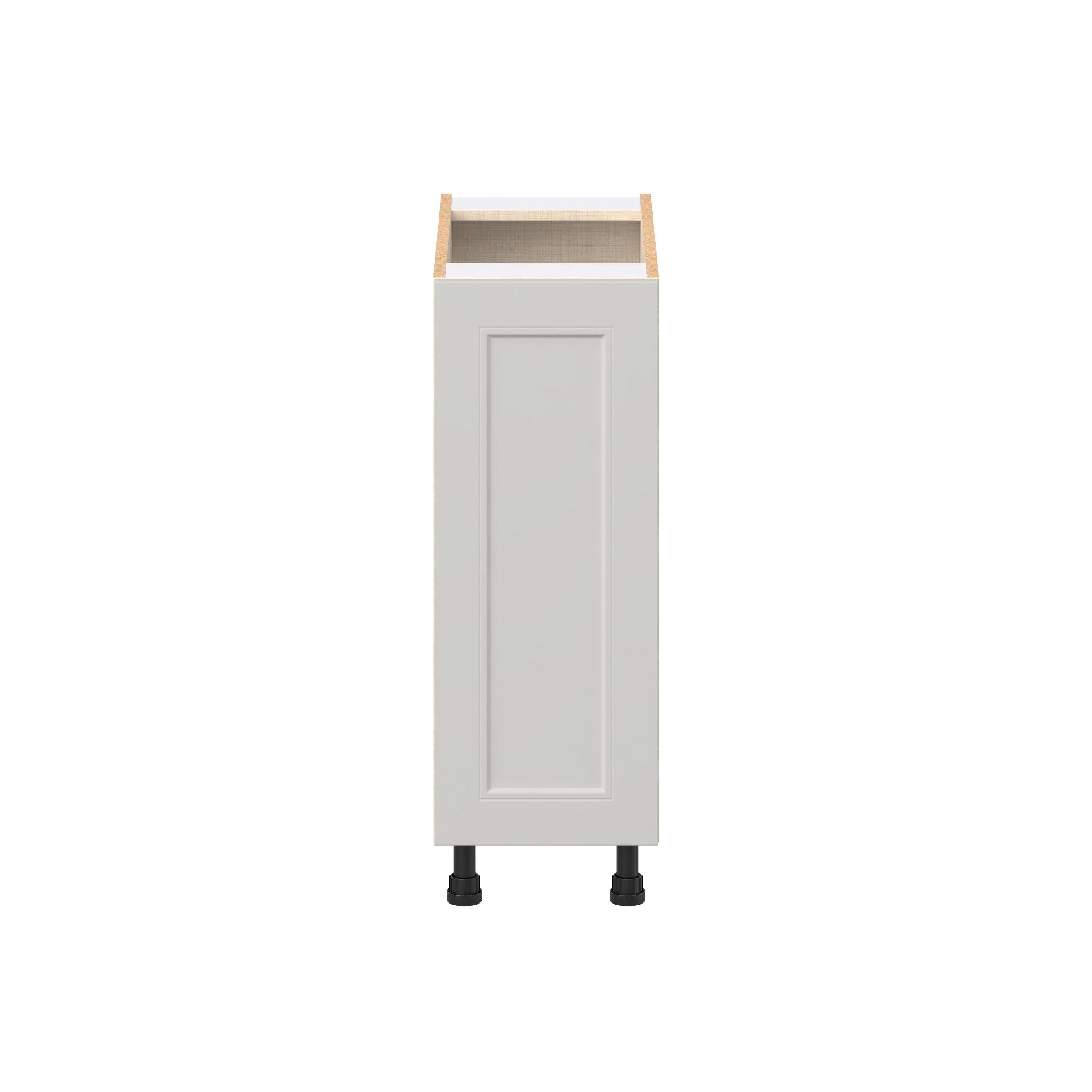Lenox 12 in. Painted Light Gray Spice Rack Pull-Out Base Cabinet
