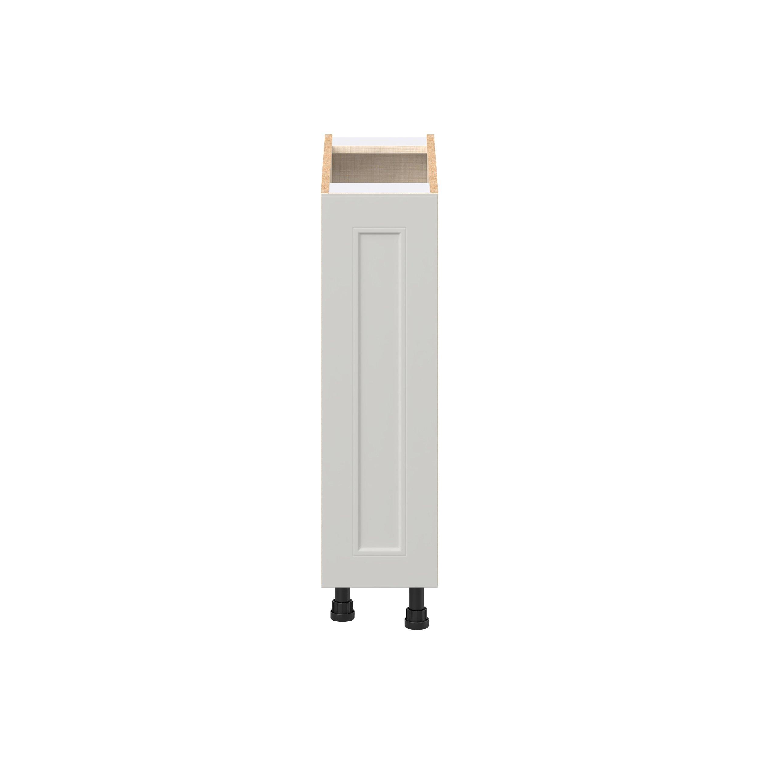 Lenox 9 in. Painted Light Gray Spice Rack Pull-Out Base Cabinet