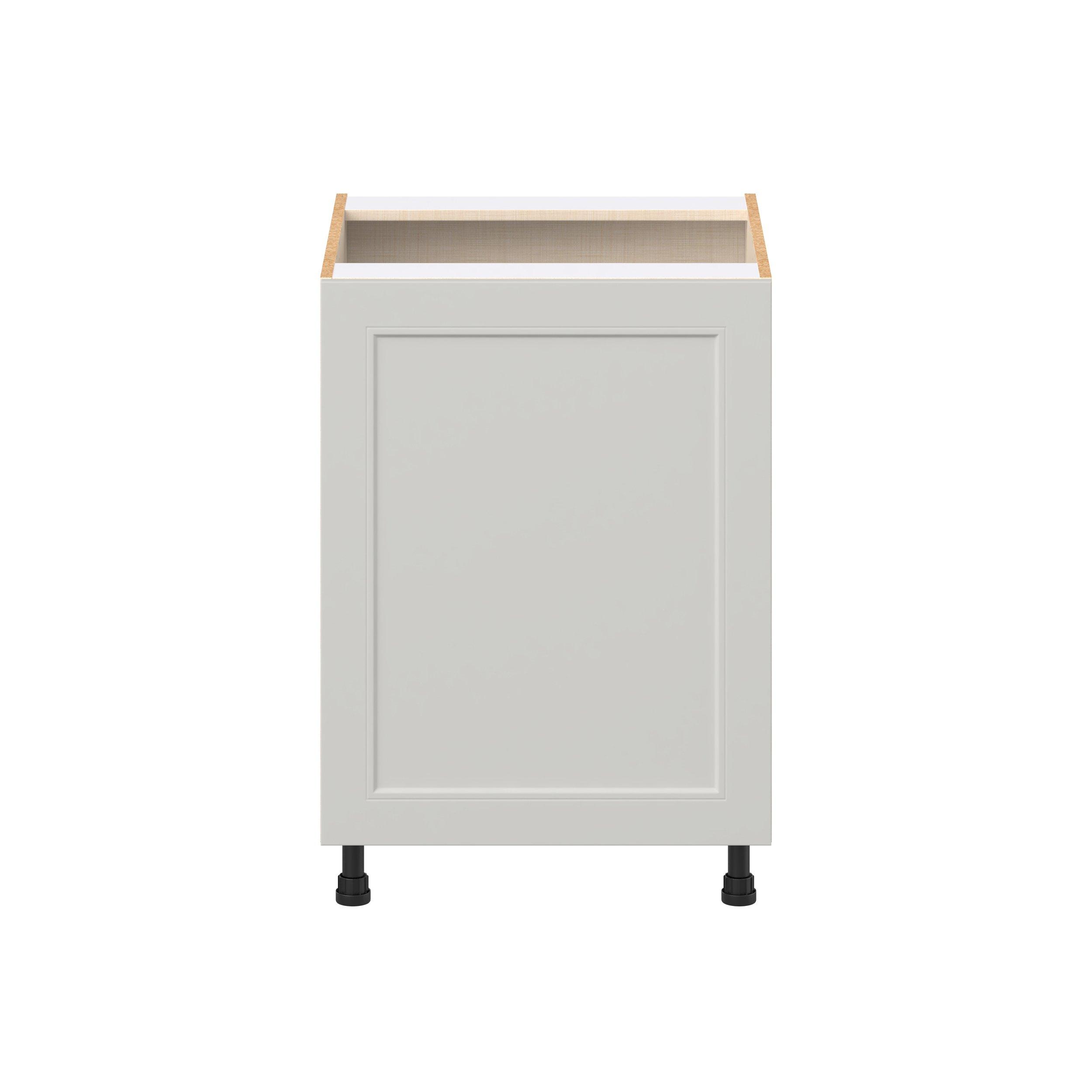 Lenox 24 in. Painted Light Gray Trash Can Pull-Out Base Cabinet