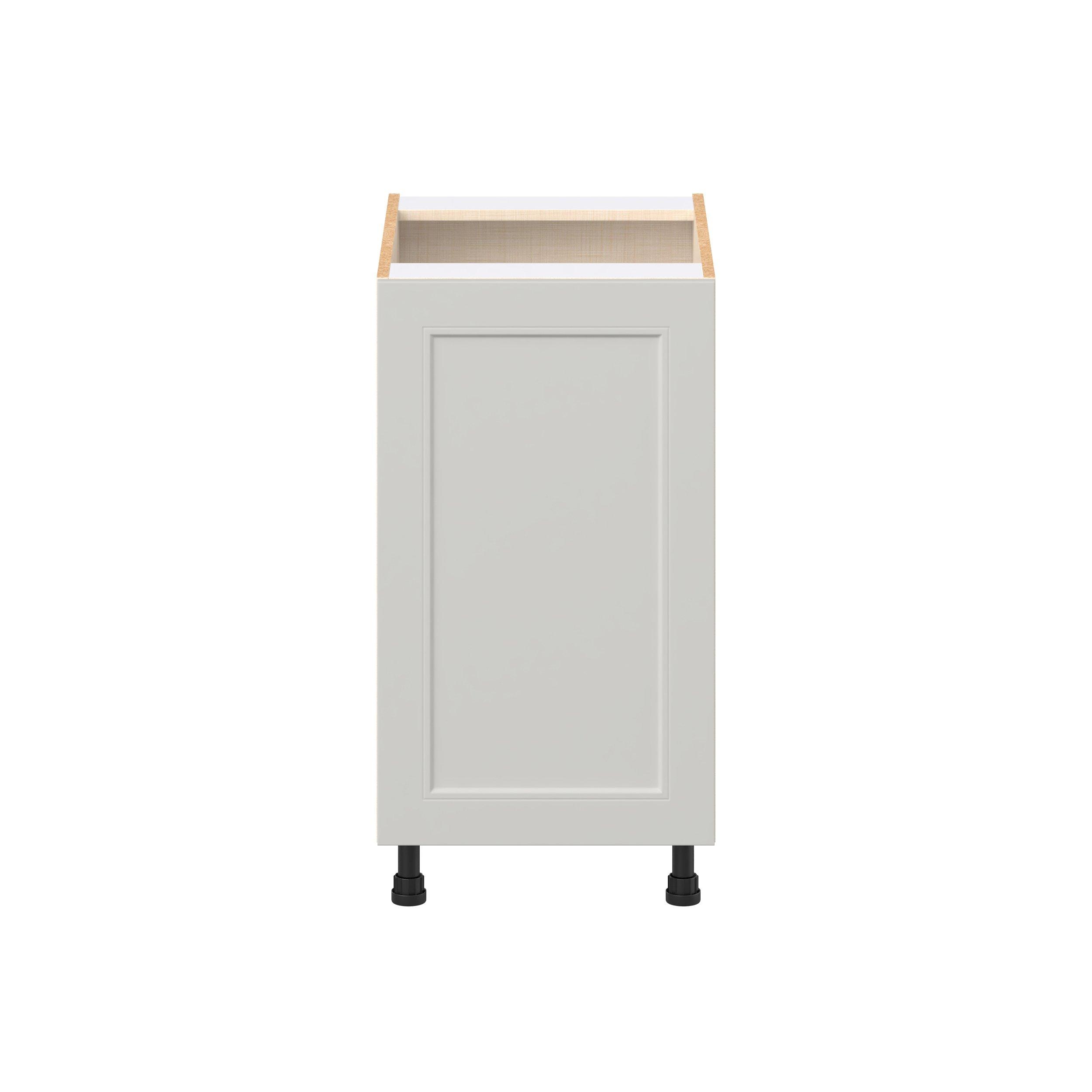 Lenox 18 in. Painted Light Gray Trash Can Pull-Out Base Cabinet