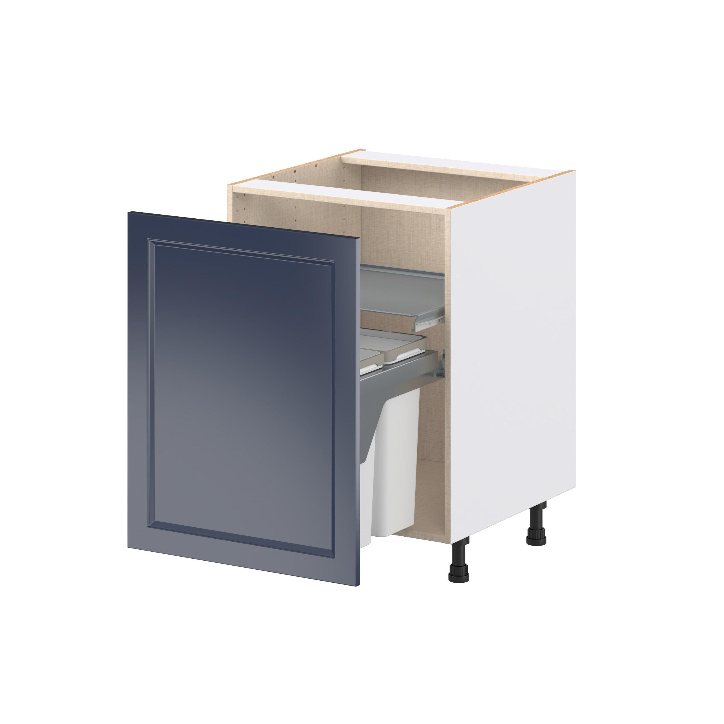 Peachtree 24 in. Painted Midnight Blue Trash Can Pull-Out Base Cabinet