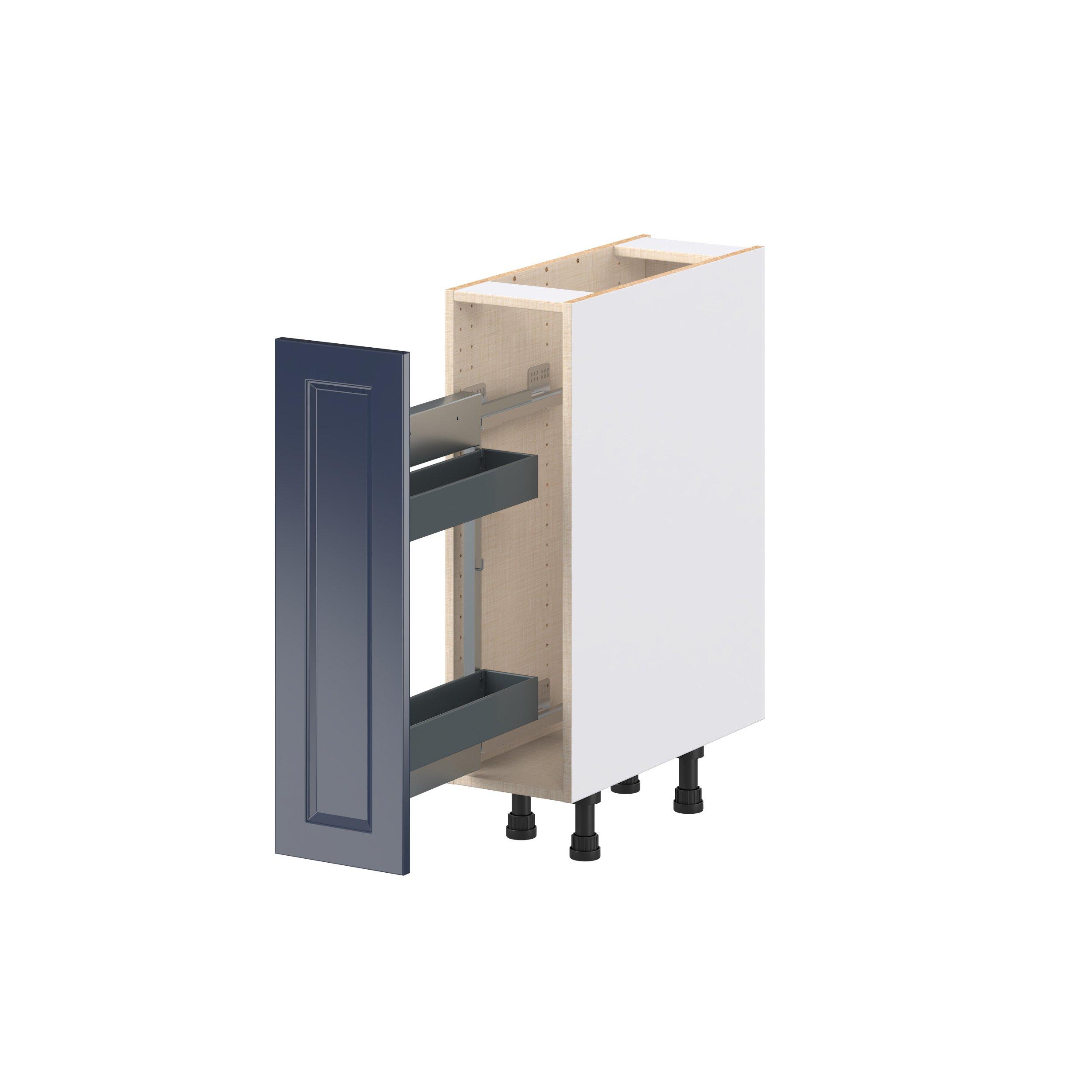 Peachtree 9 in. Painted Midnight Blue Spice Rack Pull-Out Base Cabinet