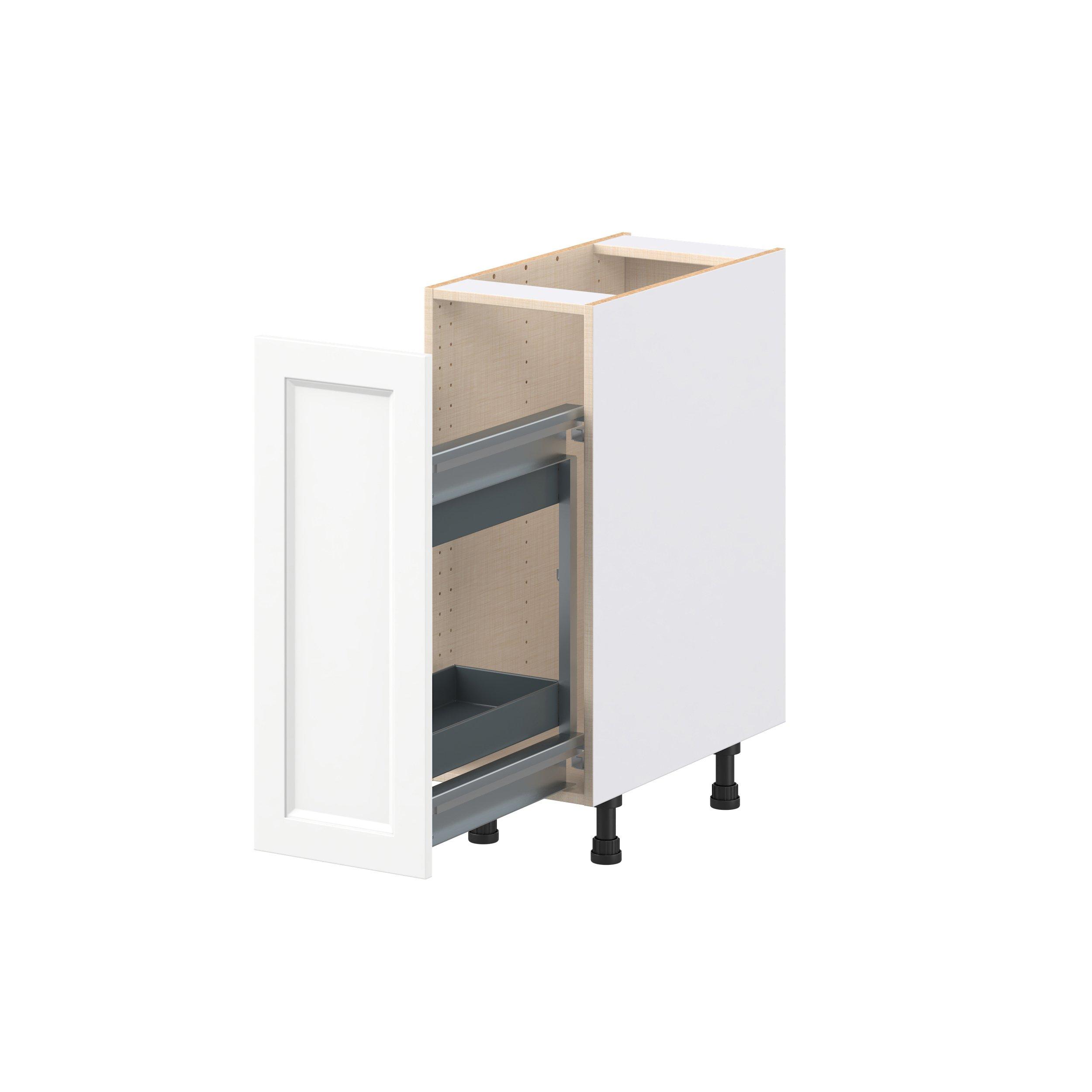 Peachtree 12 in. Painted Bright White Spice Rack Pull-Out Base Cabinet