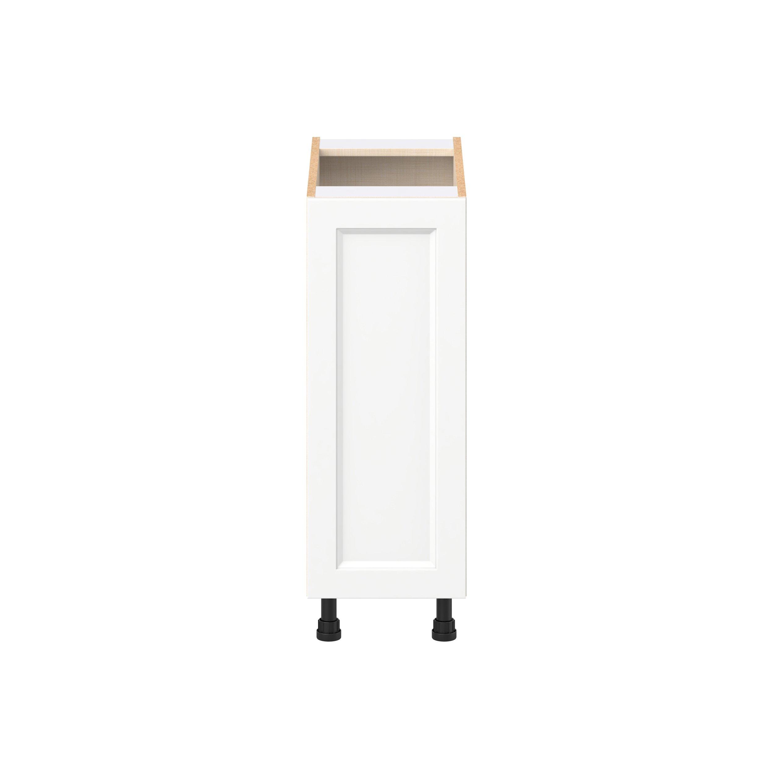 Peachtree 12 in. Painted Bright White Spice Rack Pull-Out Base Cabinet