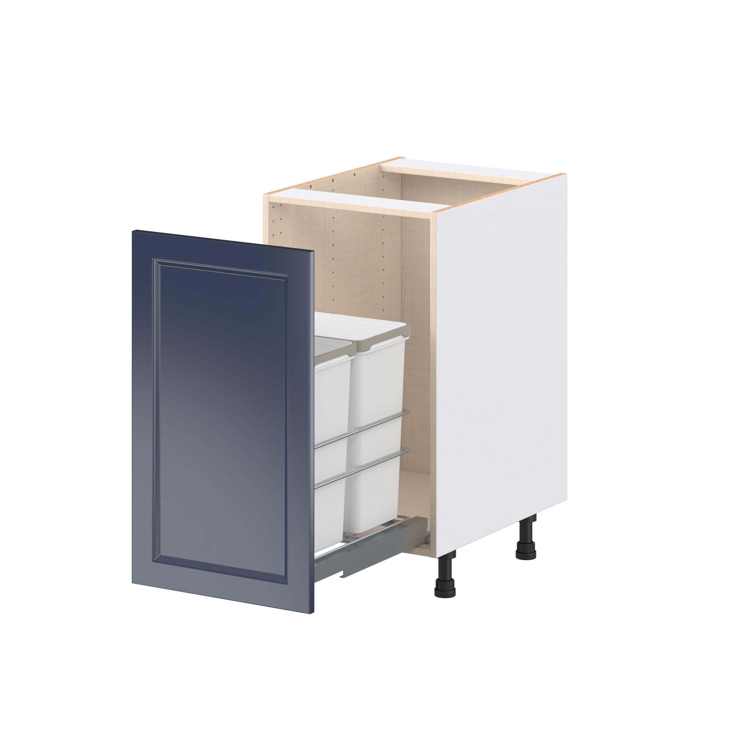 Peachtree 18 in. Painted Midnight Blue Trash Can Pull-Out Base Cabinet