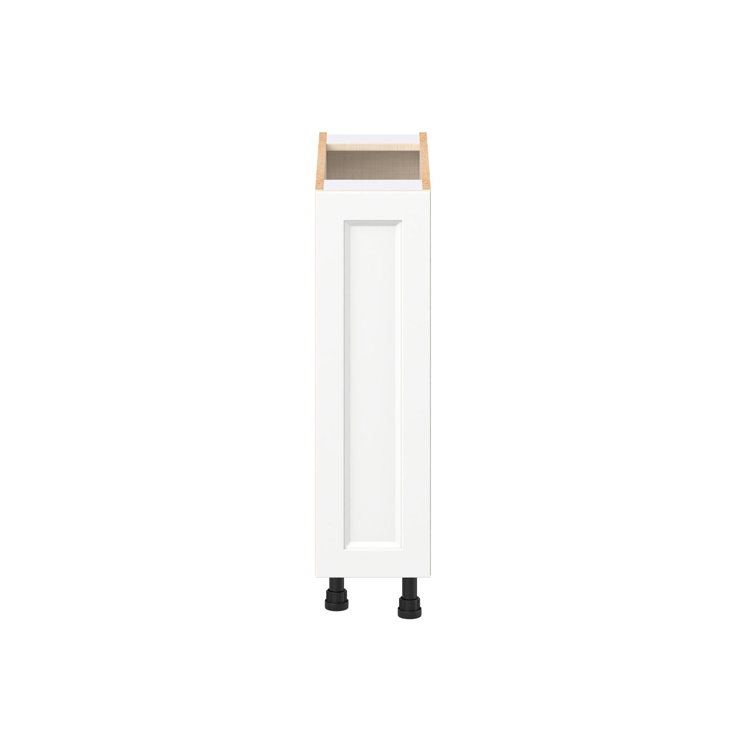 Peachtree 9 in. Painted Bright White Spice Rack Pull-Out Base Cabinet