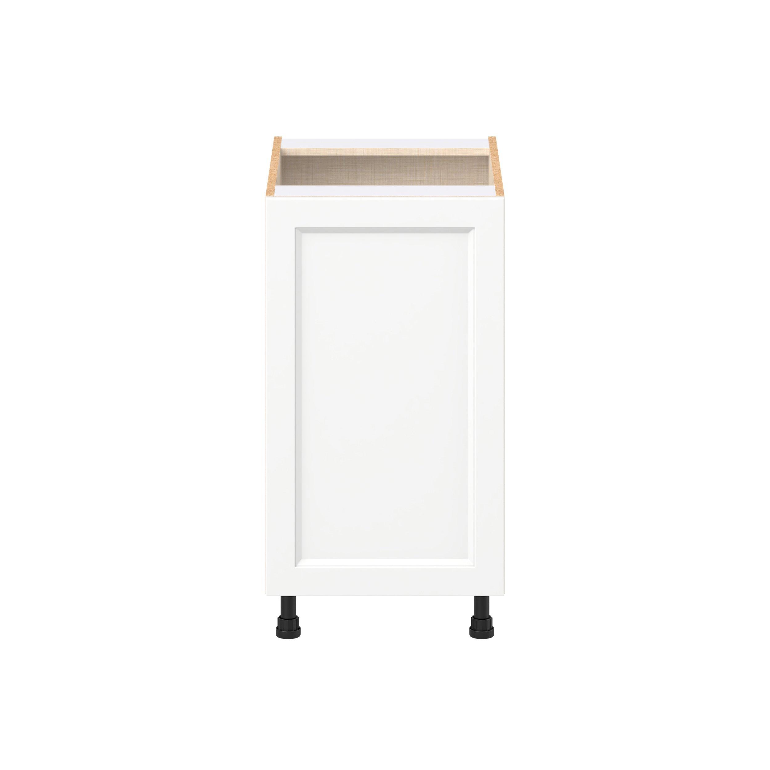 Peachtree 18 in. Painted Bright White Trash Can Pull-Out Base Cabinet