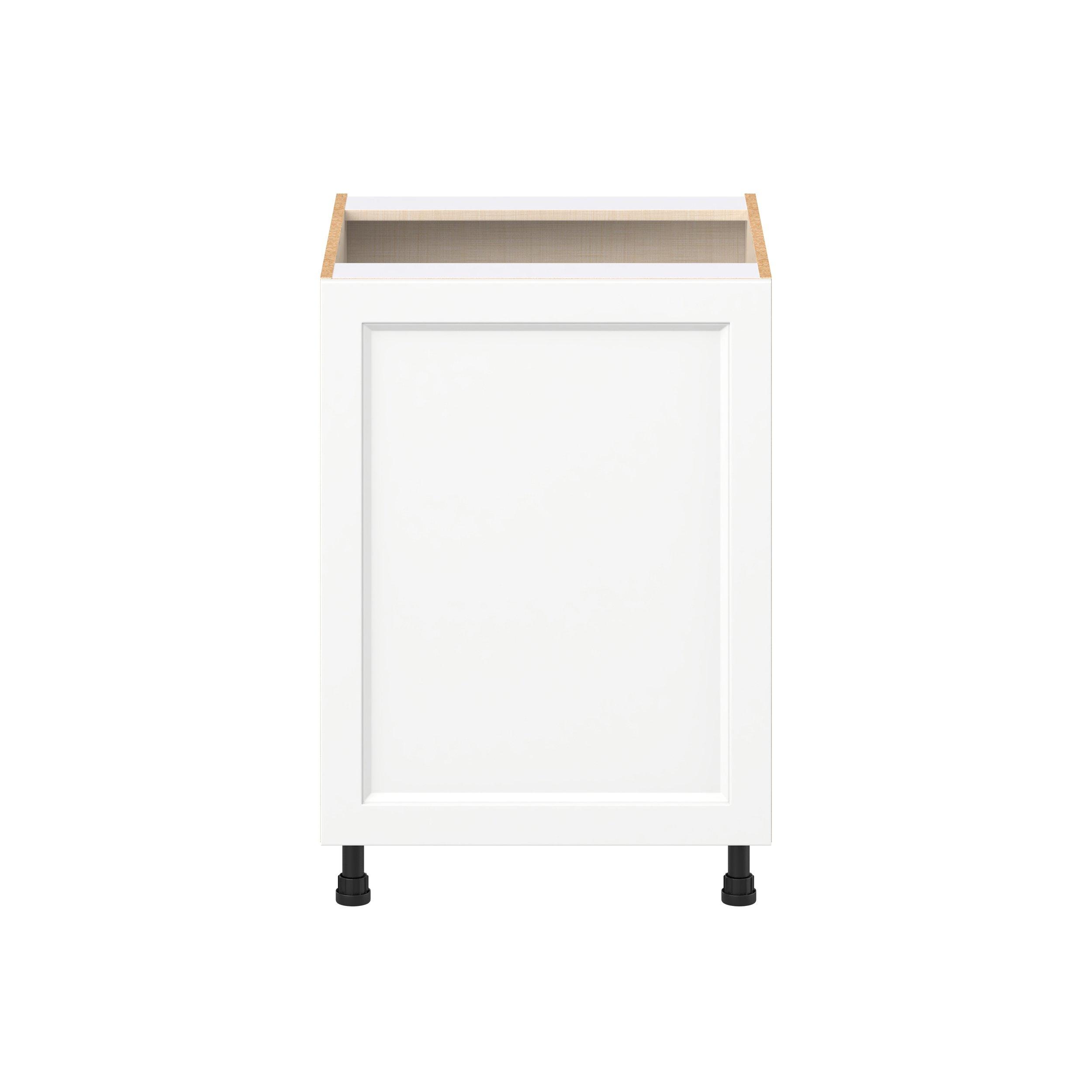 Peachtree 24 in. Painted Bright White Trash Can Pull-Out Base Cabinet
