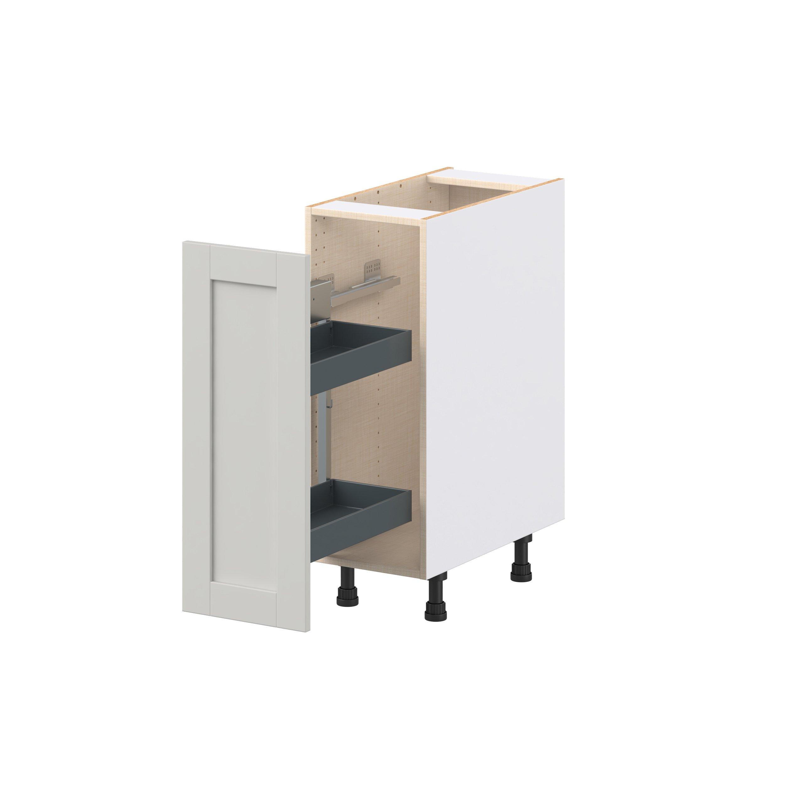 Summerhill 12 in. Light Gray Spice Rack Pull-Out Base Cabinet