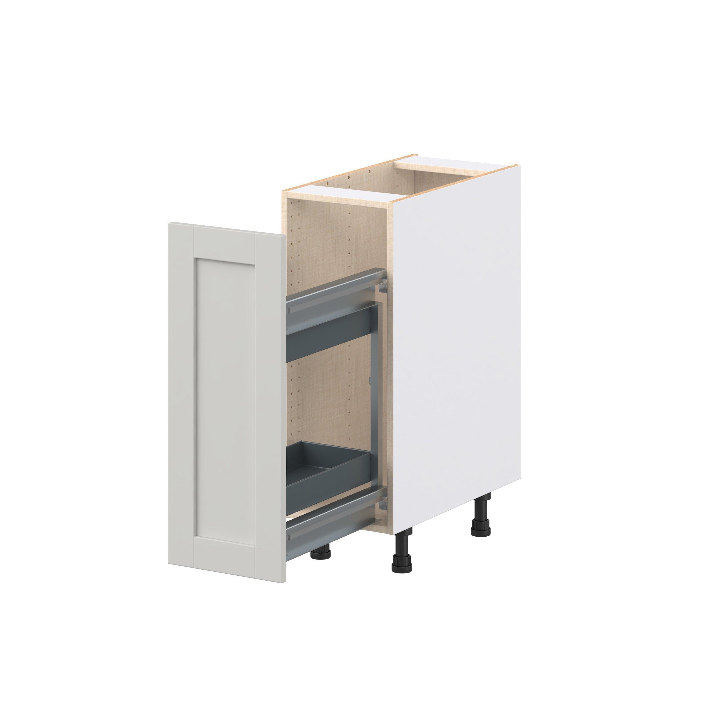 Summerhill 12 in. Light Gray Spice Rack Pull-Out Base Cabinet