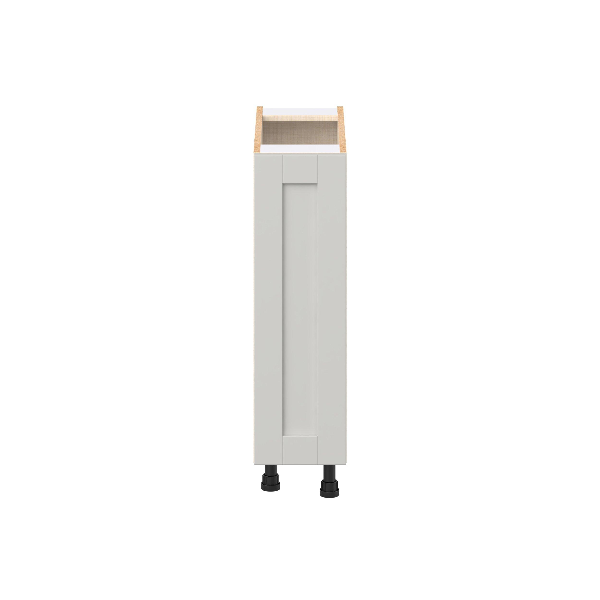 Summerhill 9 in. Light Gray Spice Rack Pull-Out Base Cabinet