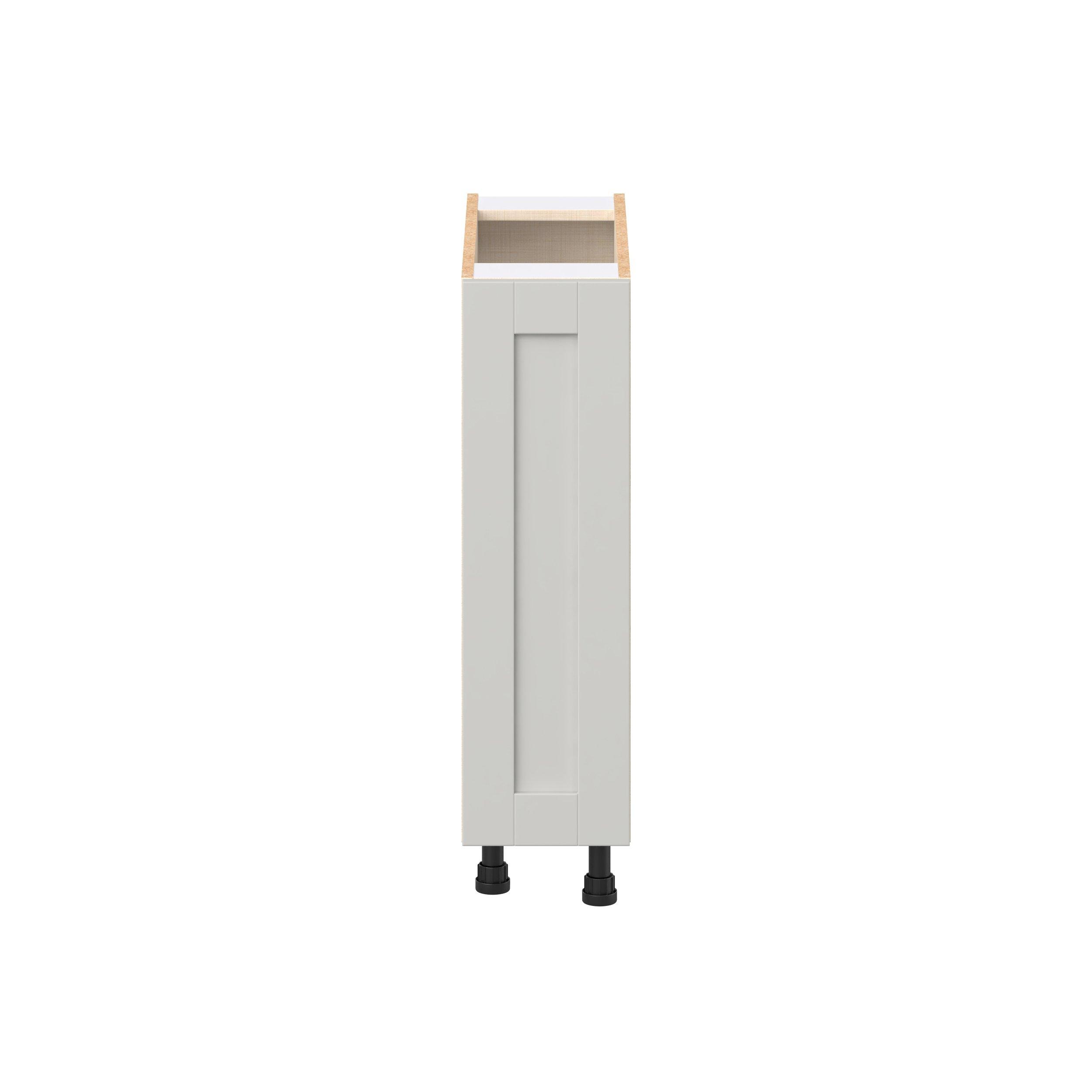 Summerhill 9 in. Light Gray Spice Rack Pull-Out Base Cabinet