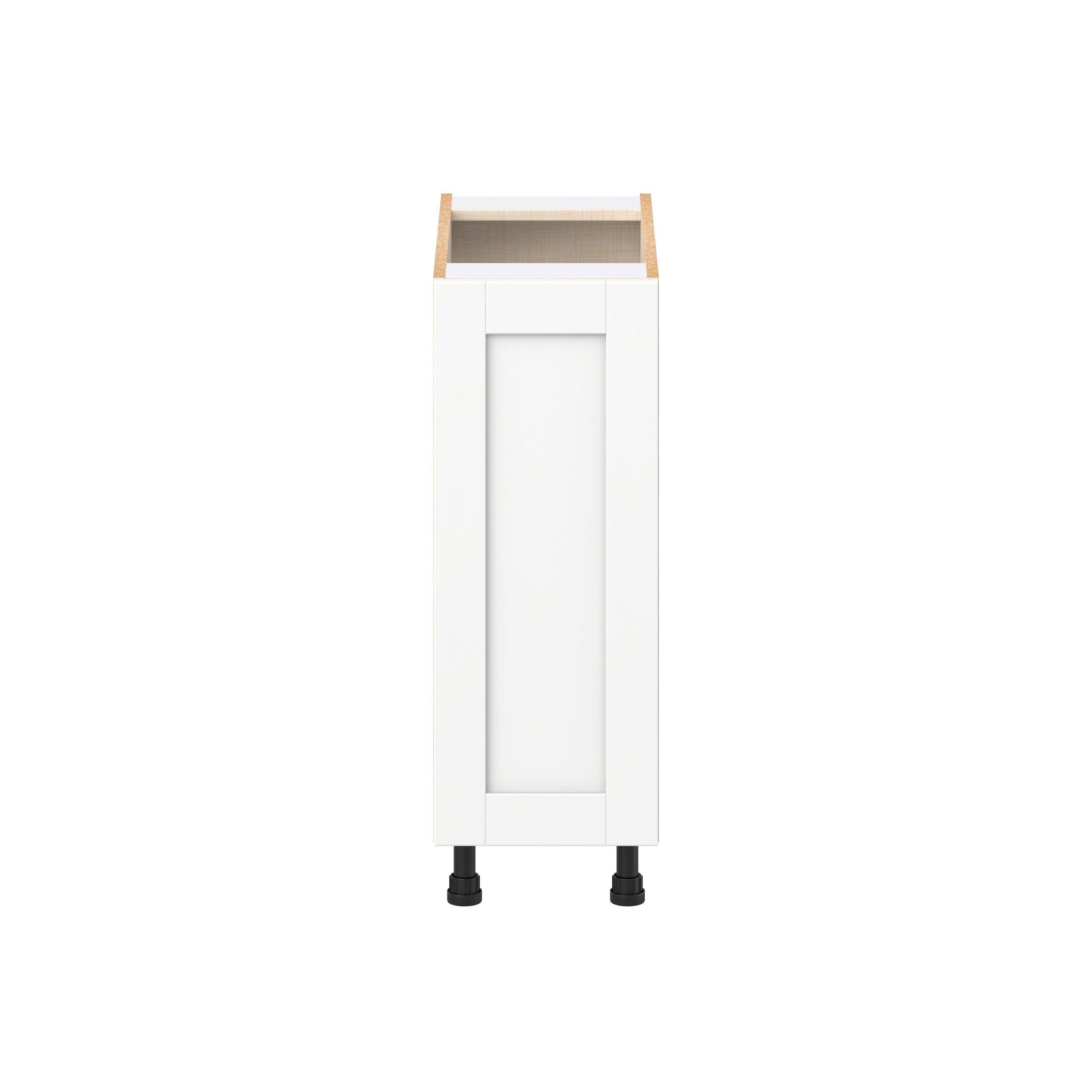 Summerhill 12 in. Bright White Spice Rack Pull-Out Base Cabinet
