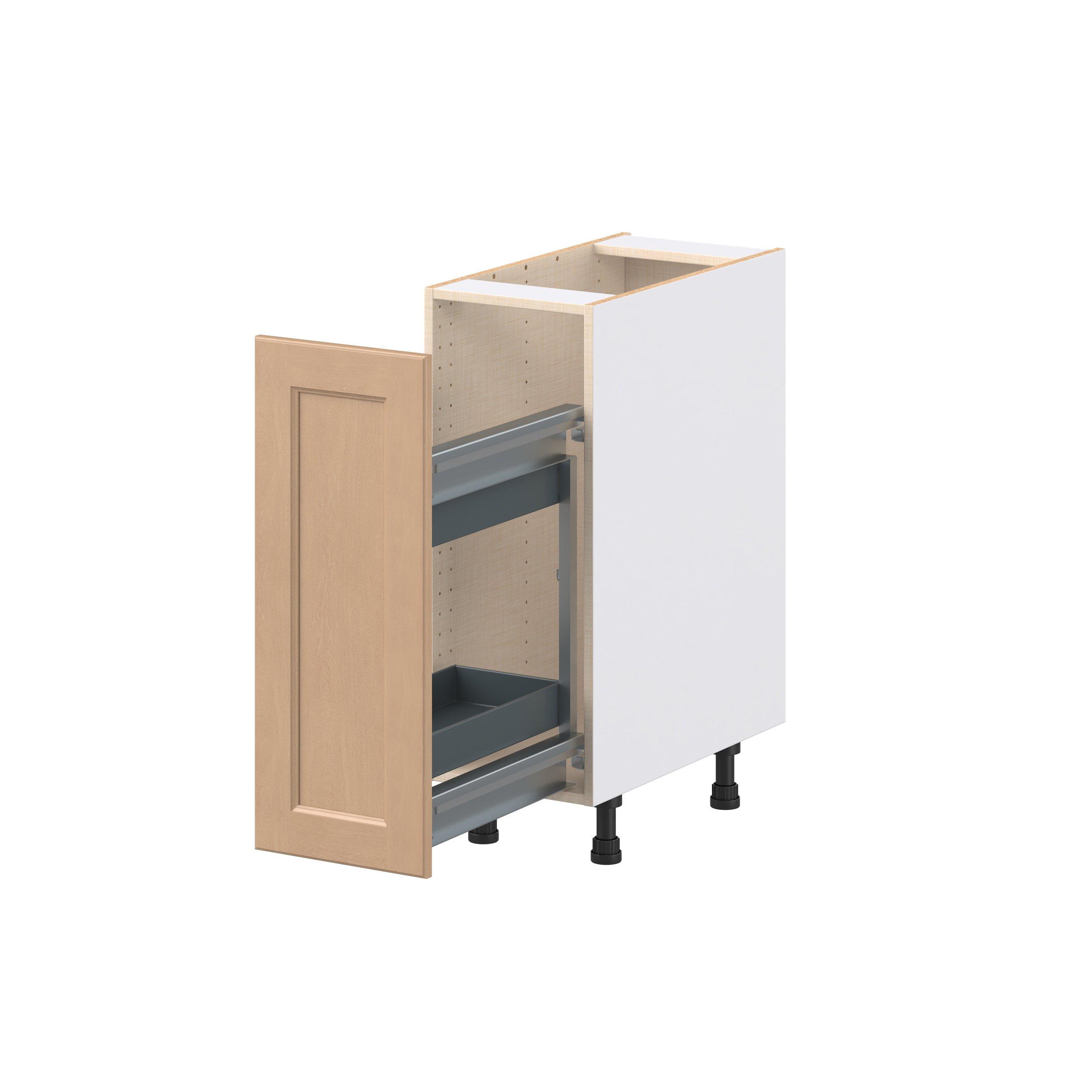 Sugarhill 12 in. Stained Sugar Cookie Spice Rack Pull-Out Base Cabinet