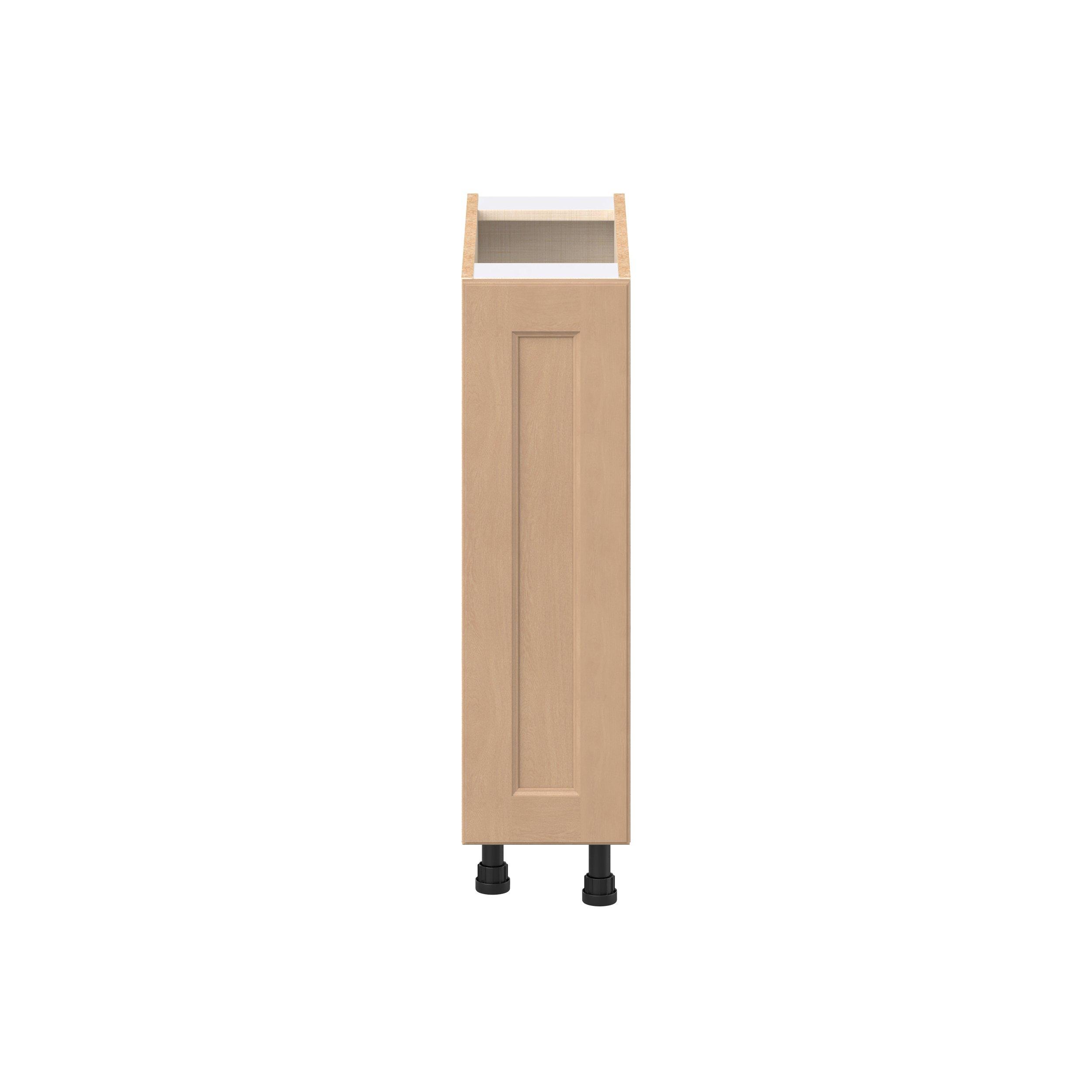 Sugarhill 9 in. Stained Sugar Cookie Spice Rack Pull-Out Base Cabinet