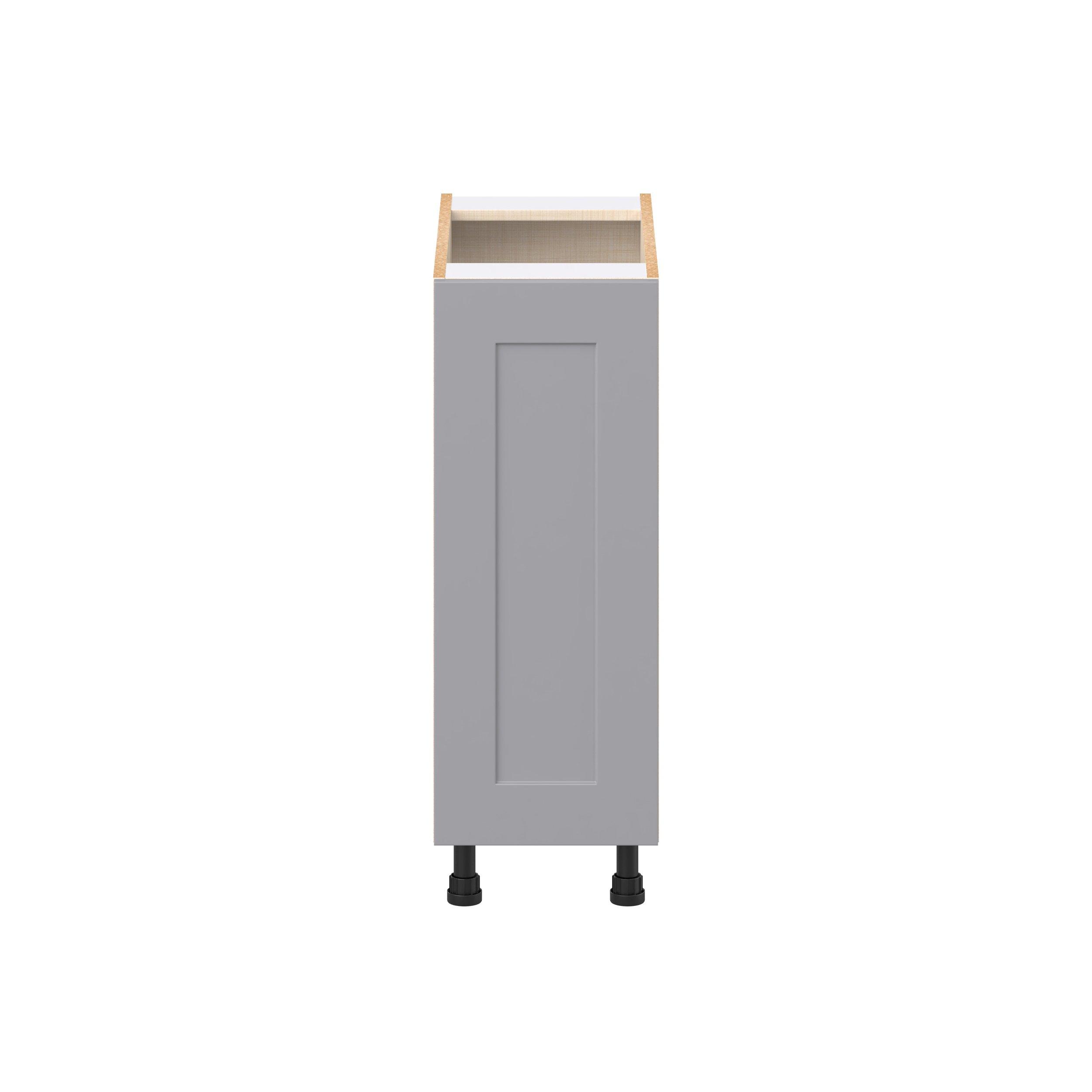 Candler 12 in. Painted Slate Gray Spice Rack Pull-Out Base Cabinet