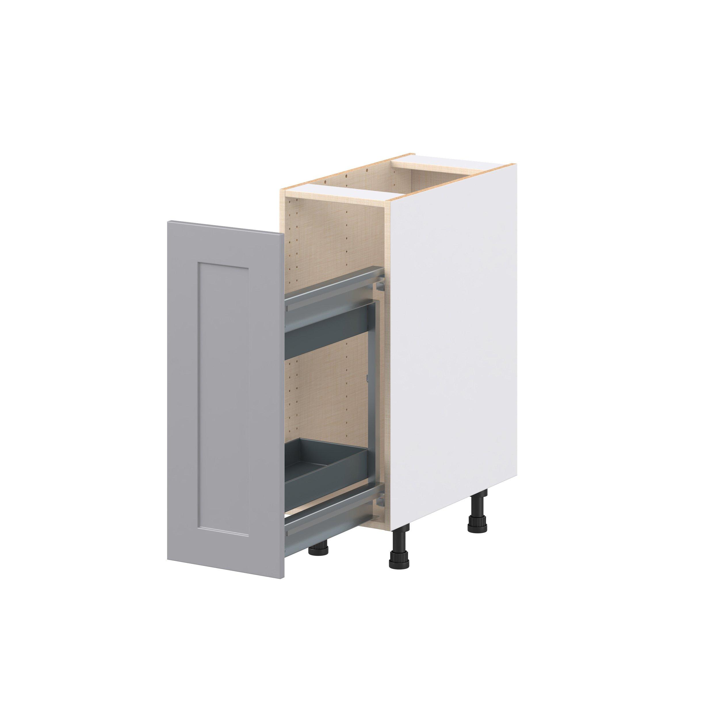 Candler 12 in. Painted Slate Gray Spice Rack Pull-Out Base Cabinet