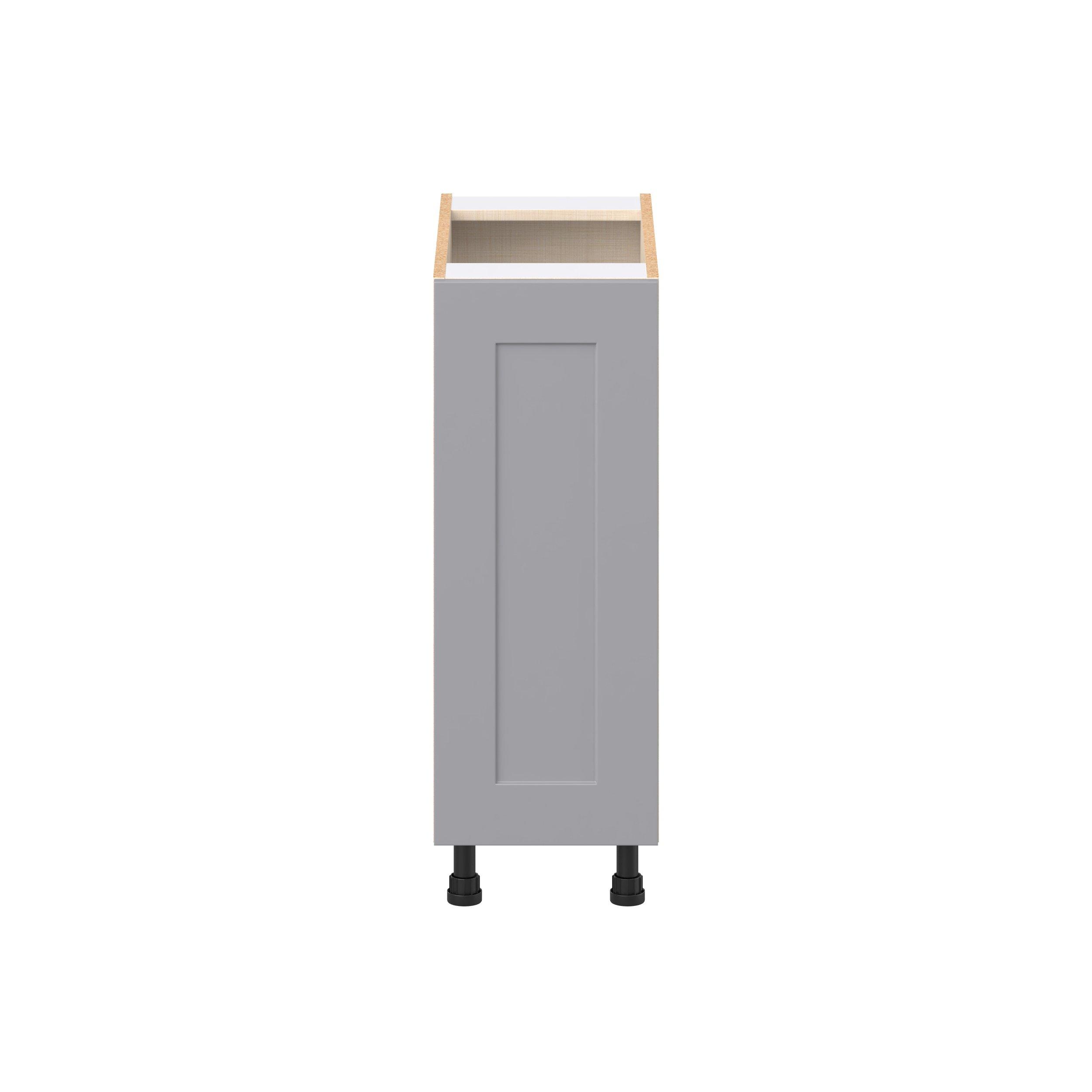 Candler 12 in. Painted Slate Gray Spice Rack Pull-Out Base Cabinet