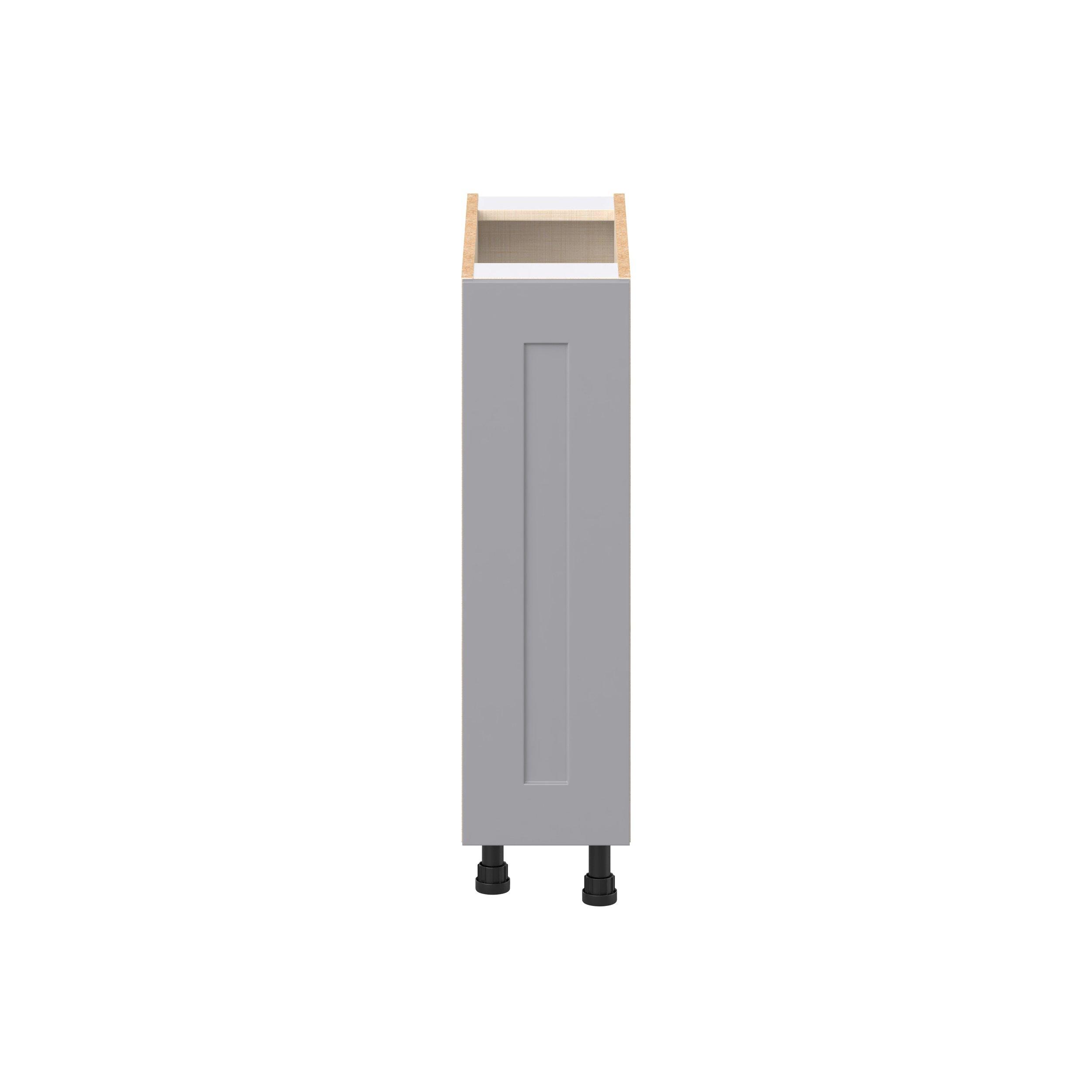Candler 9 in. Painted Slate Gray Spice Rack Pull-Out Base Cabinet