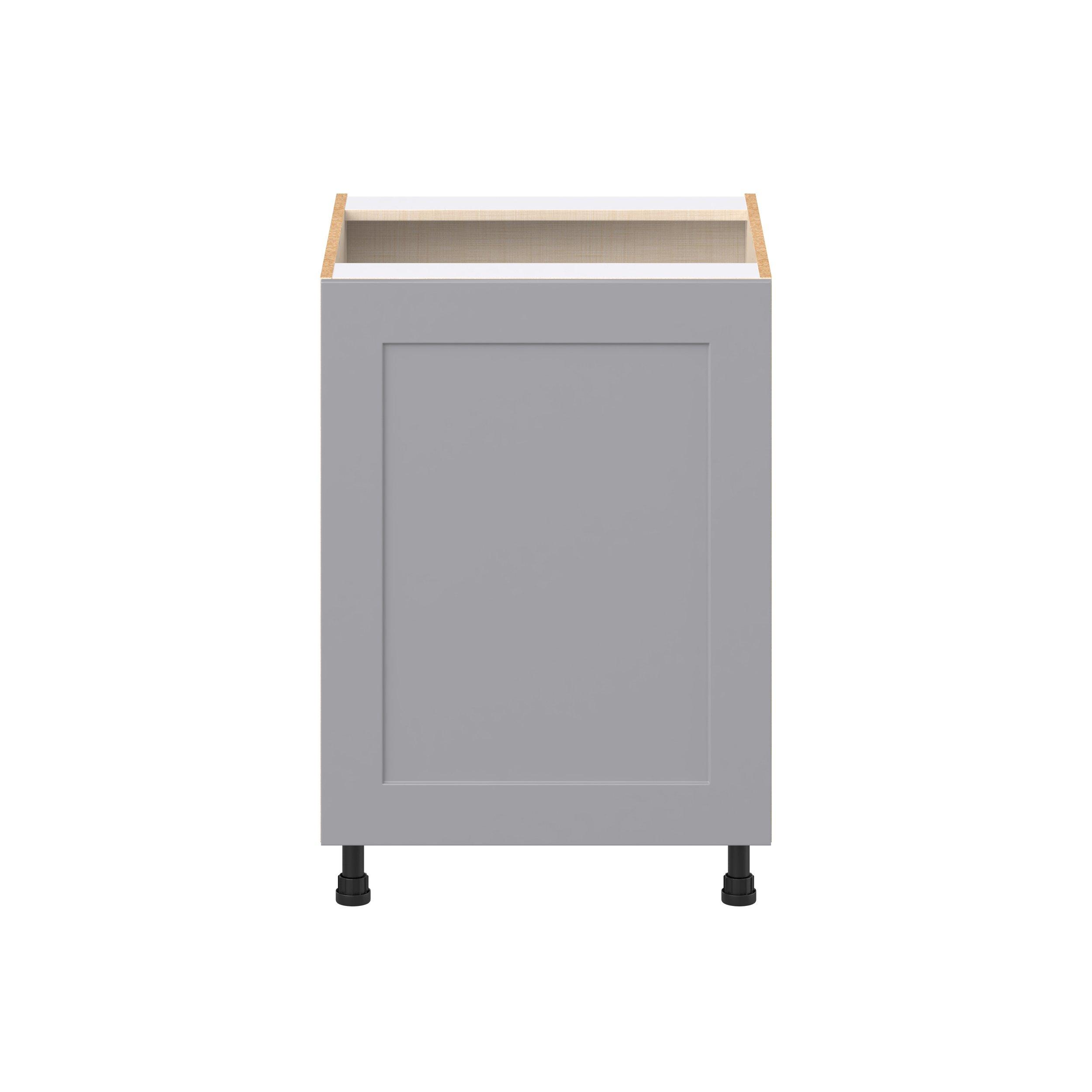 Candler 24 in. Painted Slate Gray Trash Can Pull-Out Base Cabinet