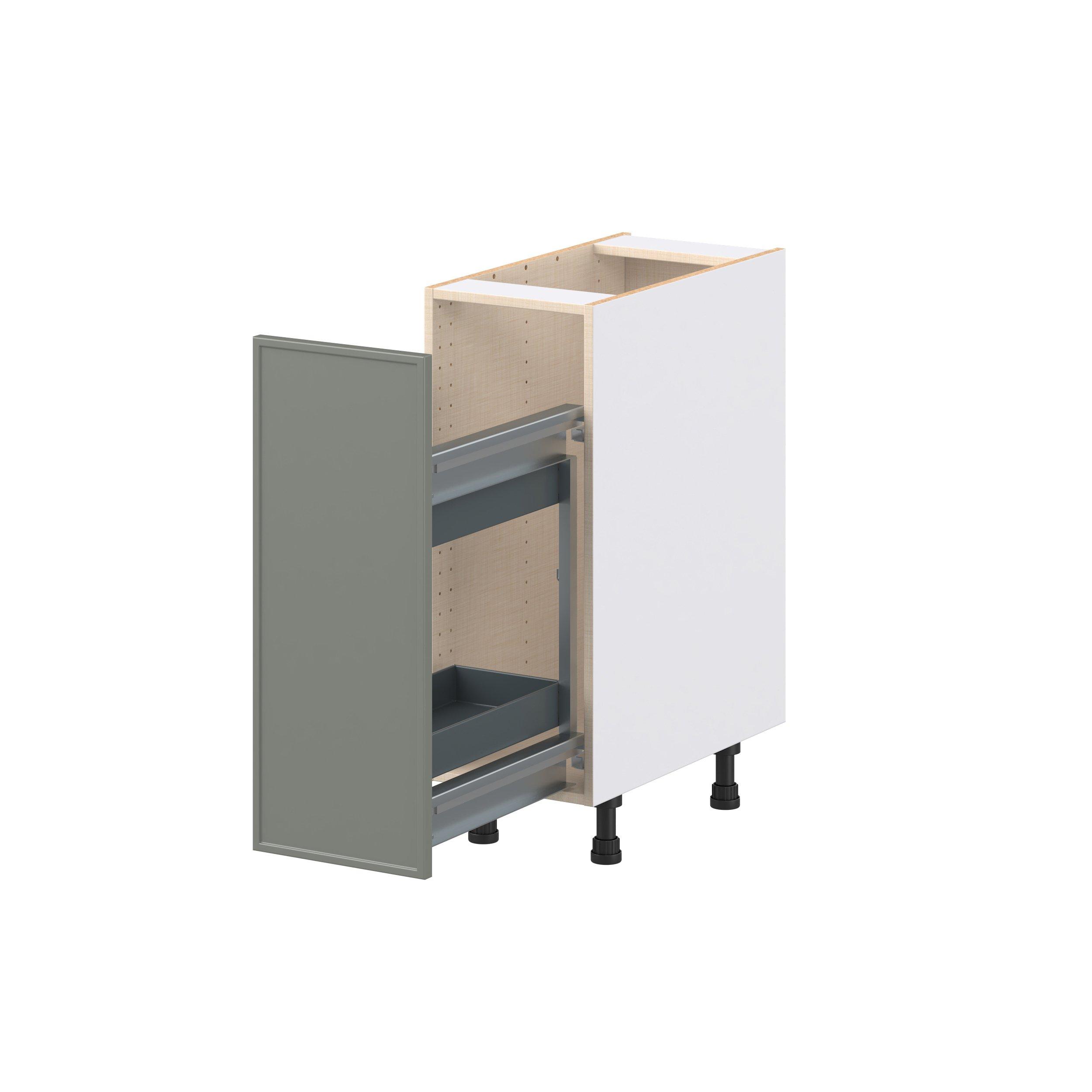 Linden 12 in. Painted Moss Green Spice Rack Pull-Out Base Cabinet