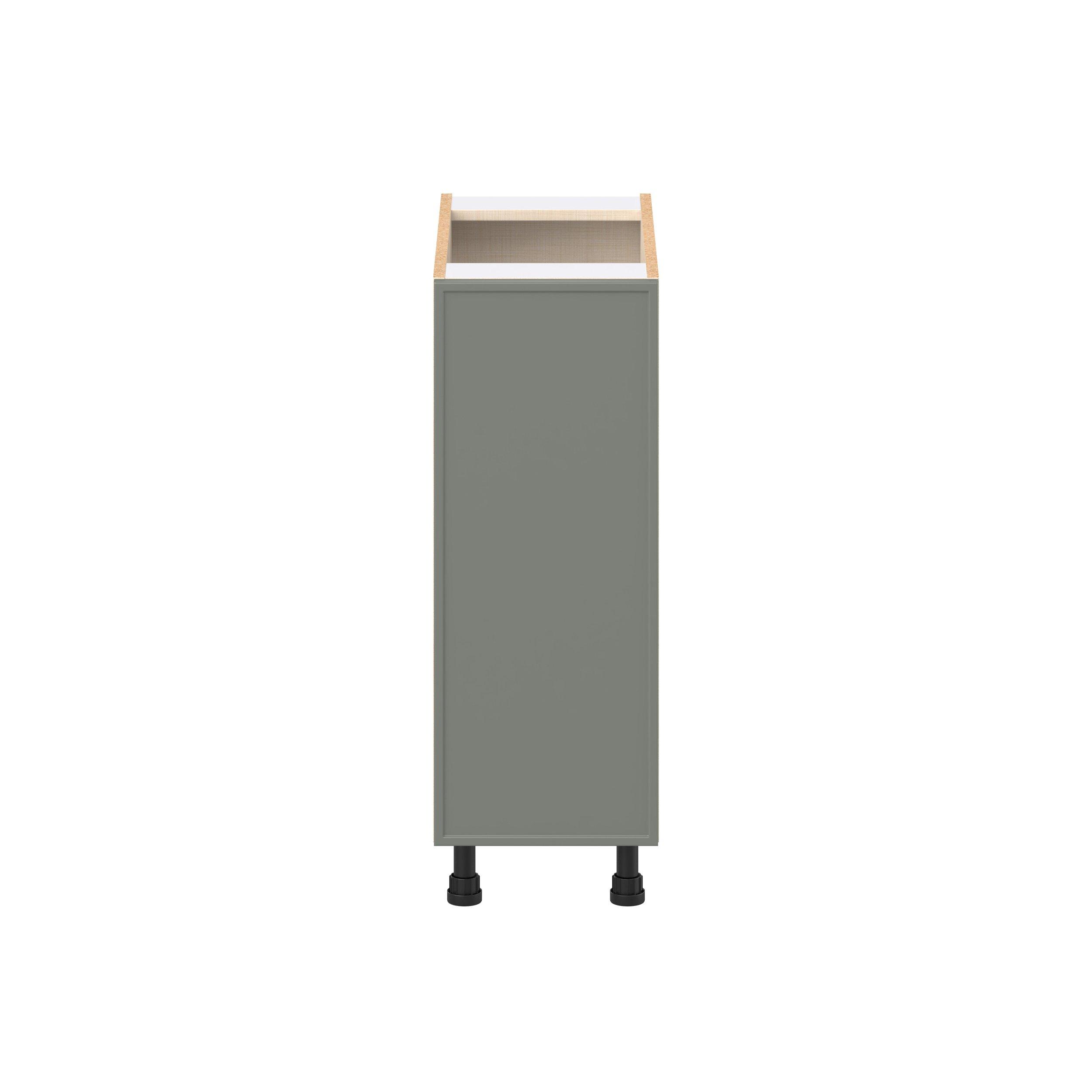 Linden 12 in. Painted Moss Green Spice Rack Pull-Out Base Cabinet