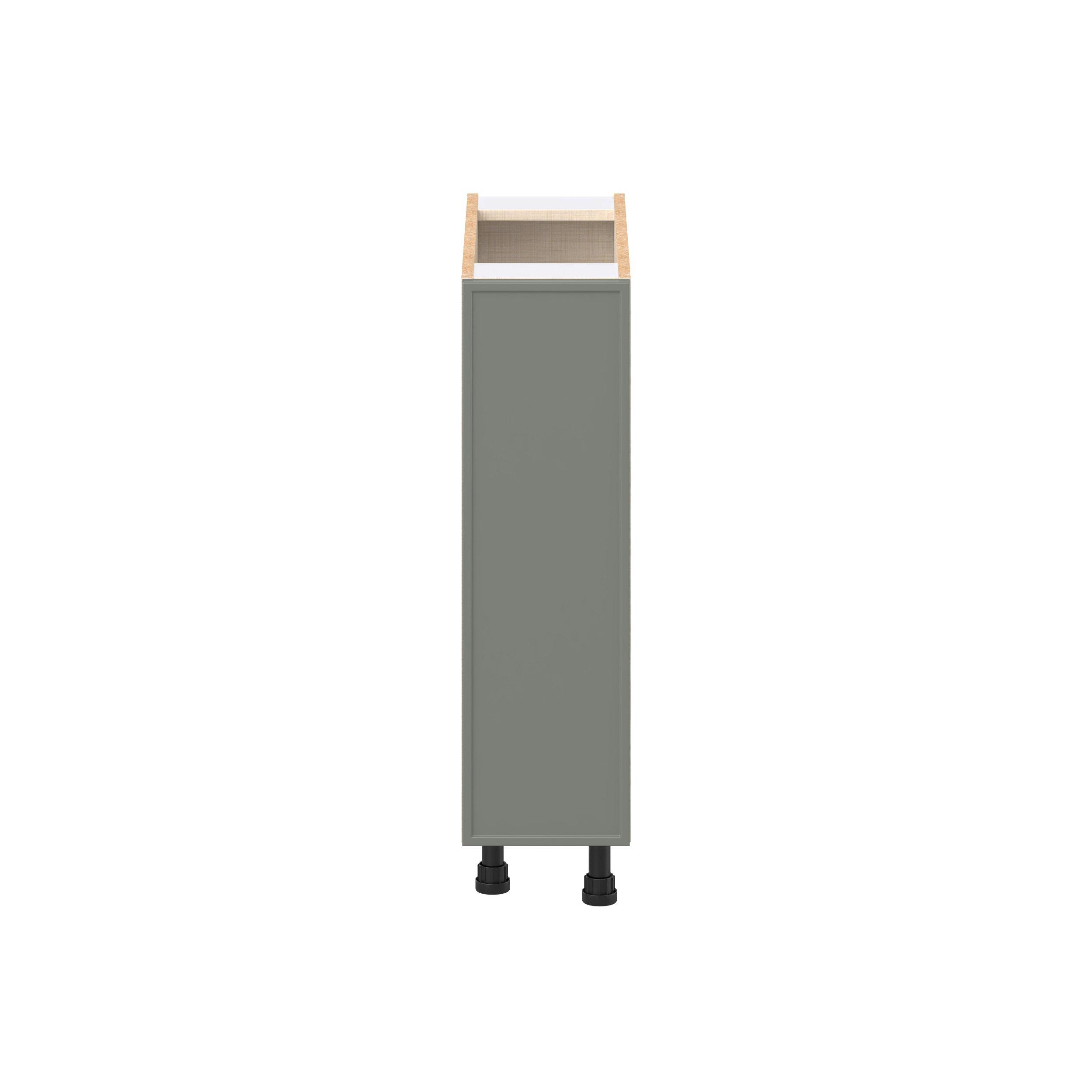 Linden 9 in. Painted Moss Green Spice Rack Pull-Out Base Cabinet