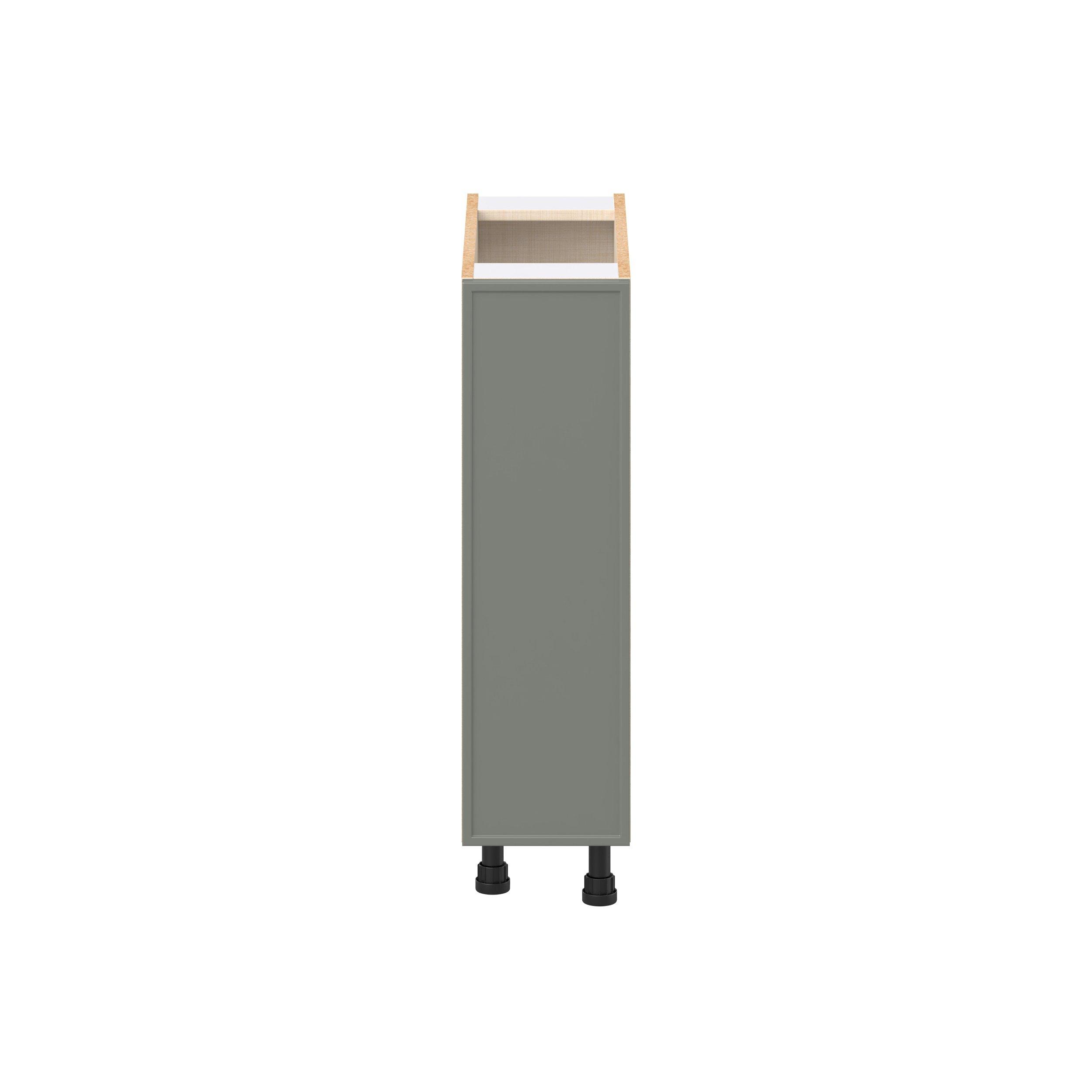 Linden 9 in. Painted Moss Green Spice Rack Pull-Out Base Cabinet
