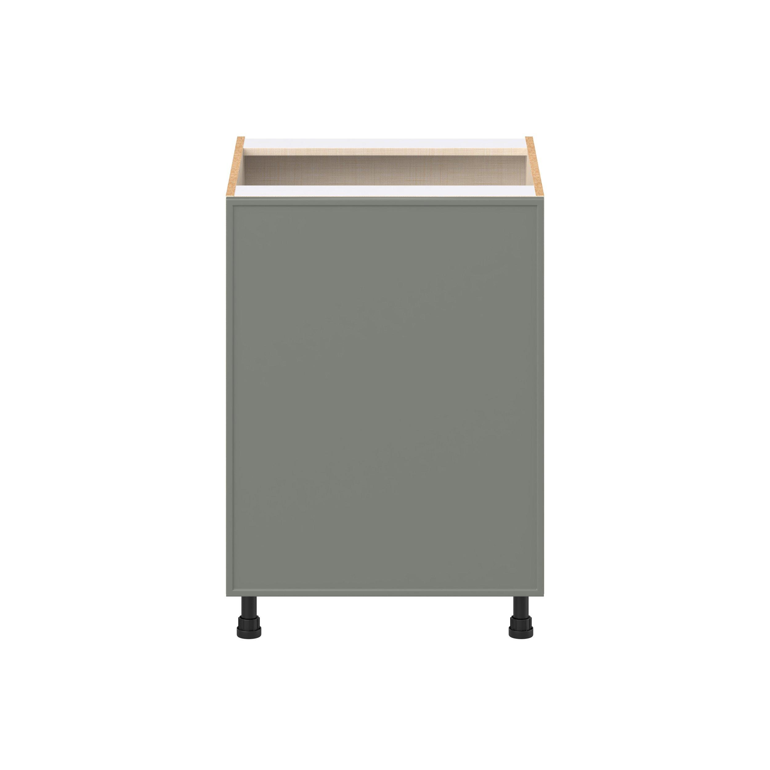 Linden 24 in. Painted Moss Green Trash Can Pull-Out Base Cabinet