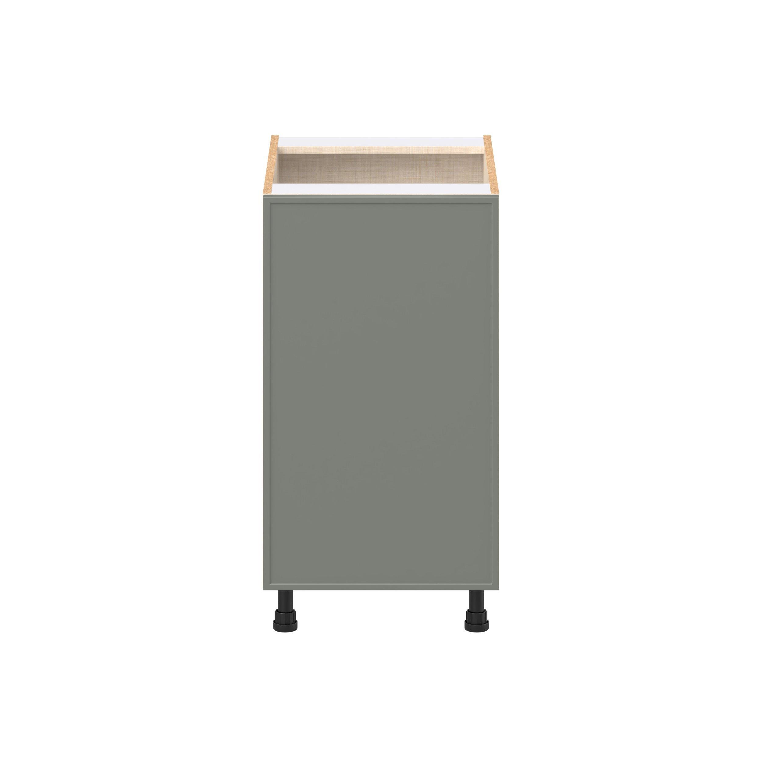 Linden 18 in. Painted Moss Green Trash Can Pull-Out Base Cabinet