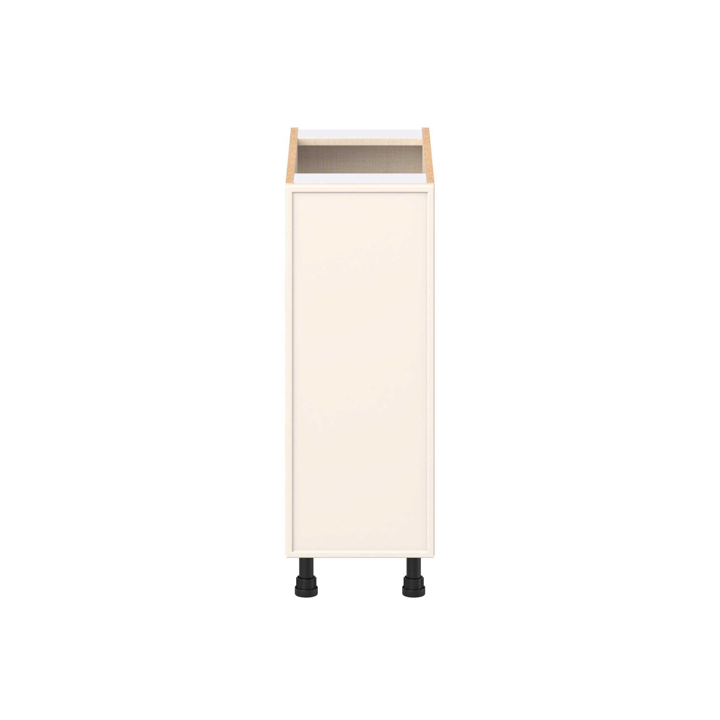 Linden 12 in. Painted Washed Linen Spice Rack Pull-Out Base Cabinet