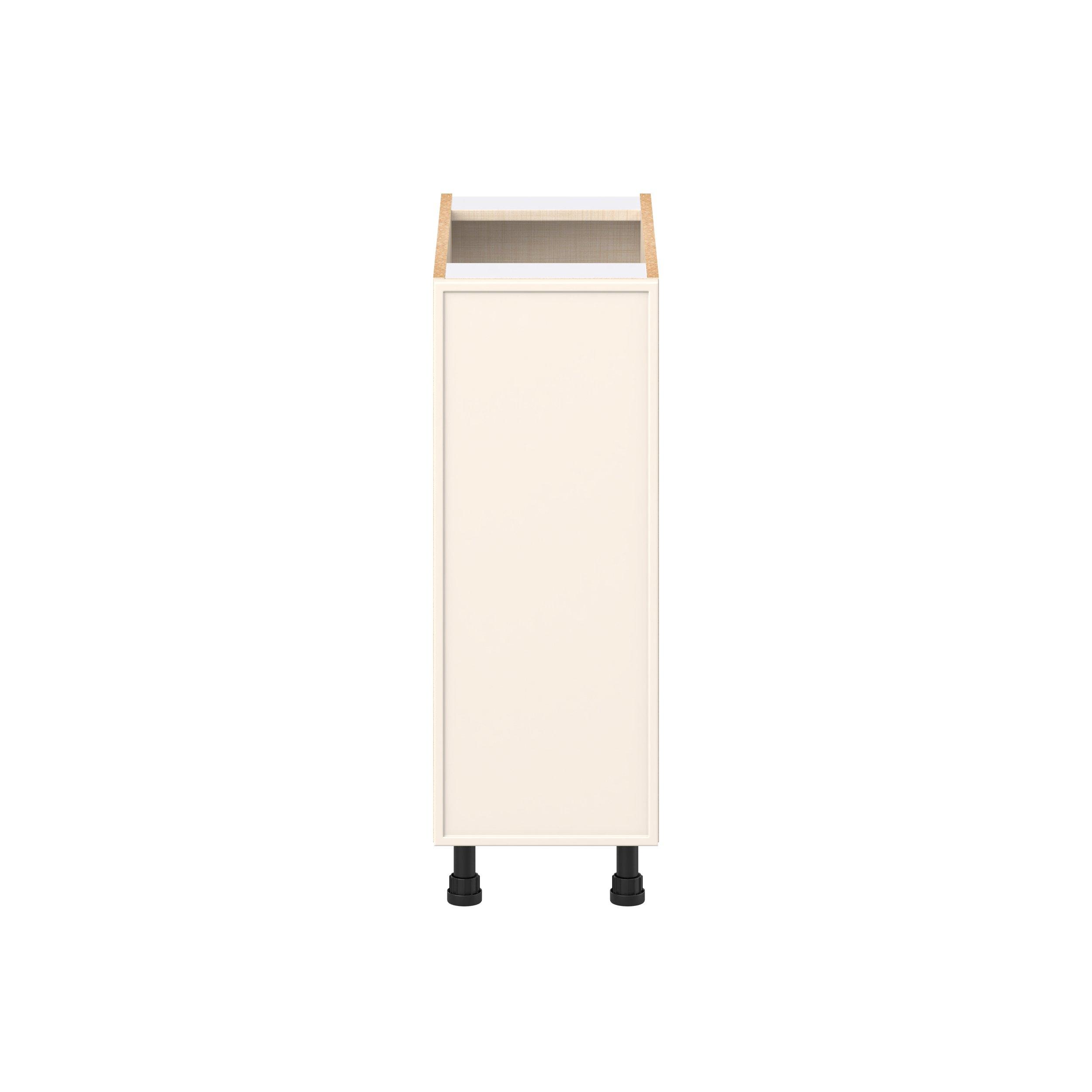 Linden 12 in. Painted Washed Linen Spice Rack Pull-Out Base Cabinet