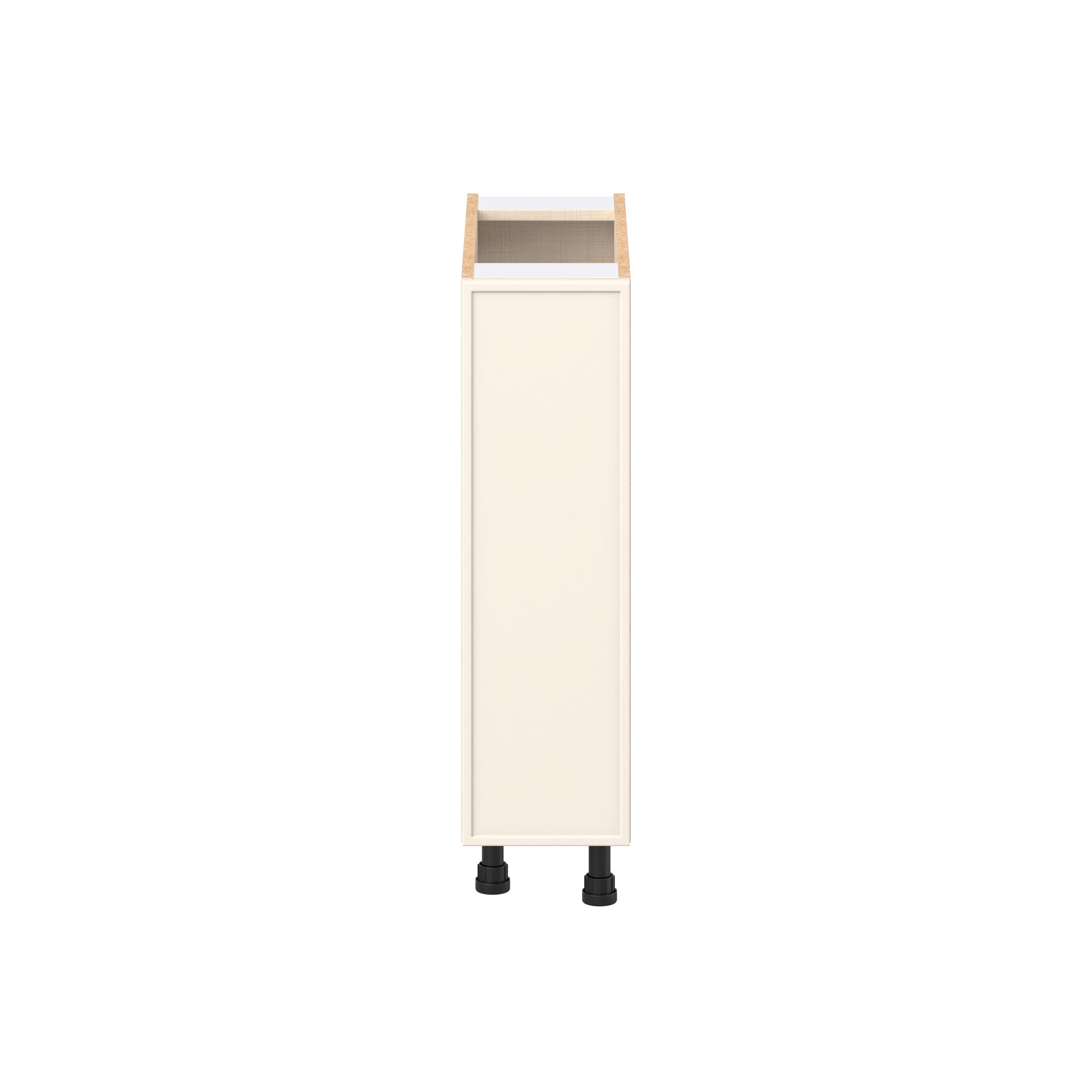Linden 9 in. Painted Washed Linen Spice Rack Pull-Out Base Cabinet