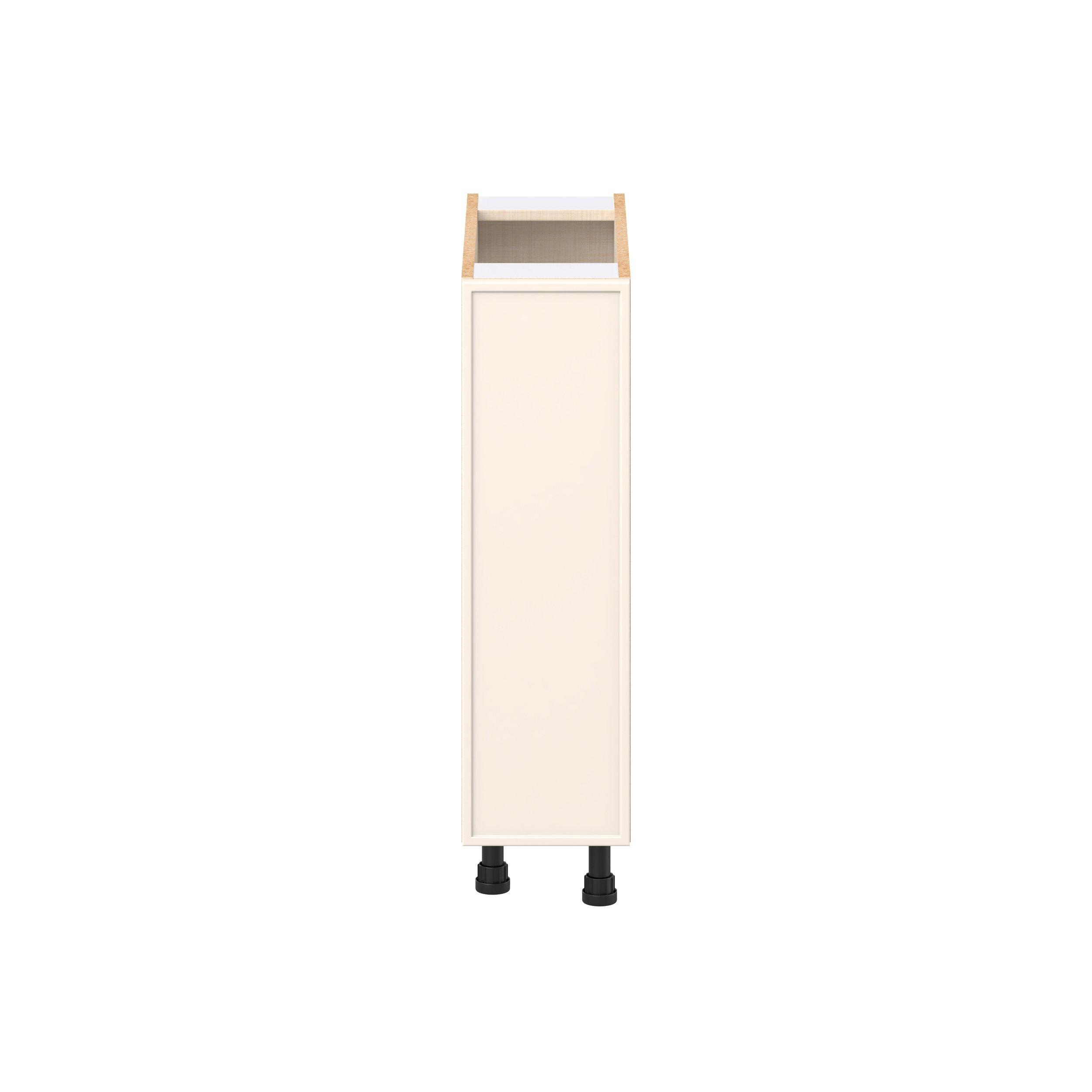 Linden 9 in. Painted Washed Linen Spice Rack Pull-Out Base Cabinet