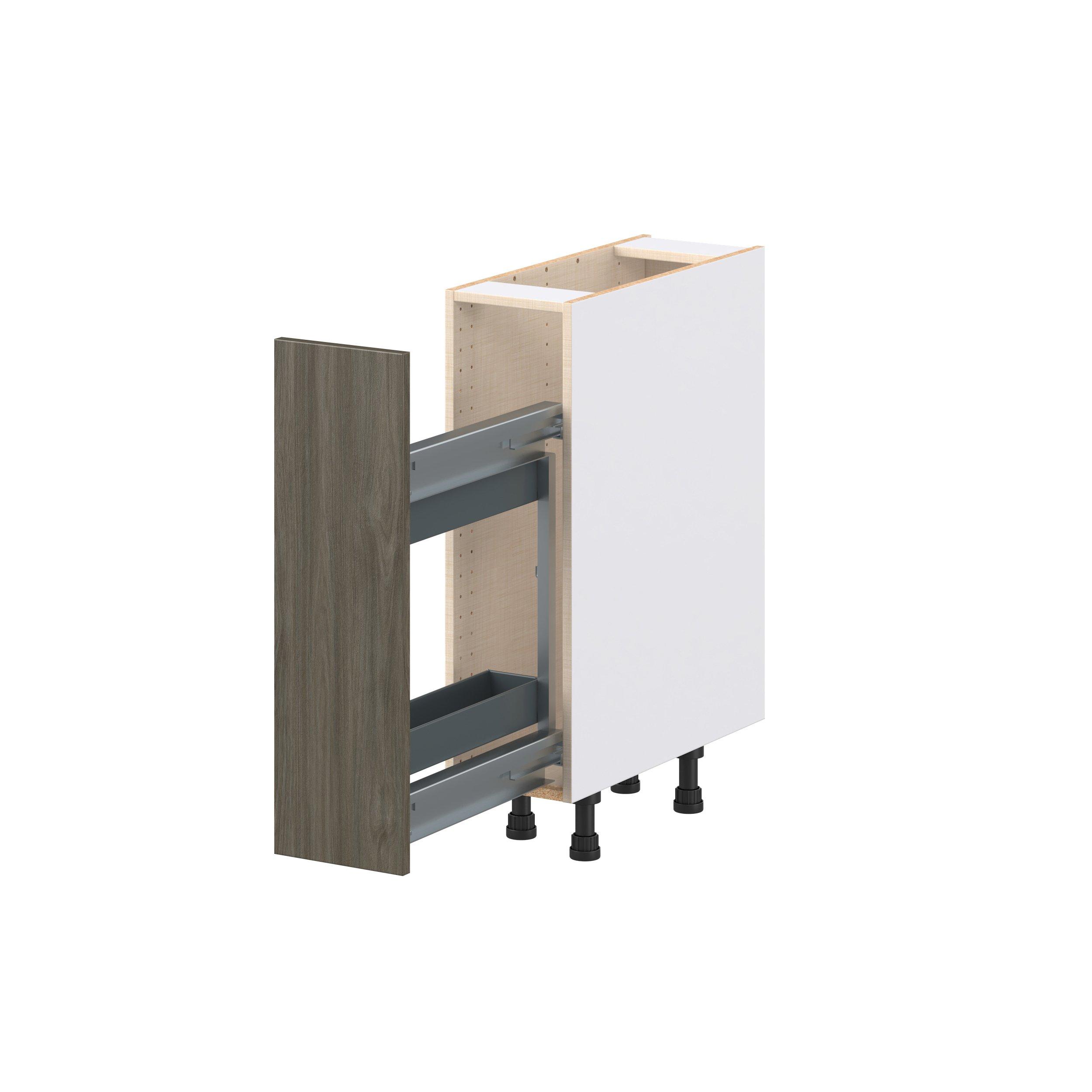 Glenwood 9 in. Burnt Walnut Spice Rack Pull-Out Base Cabinet