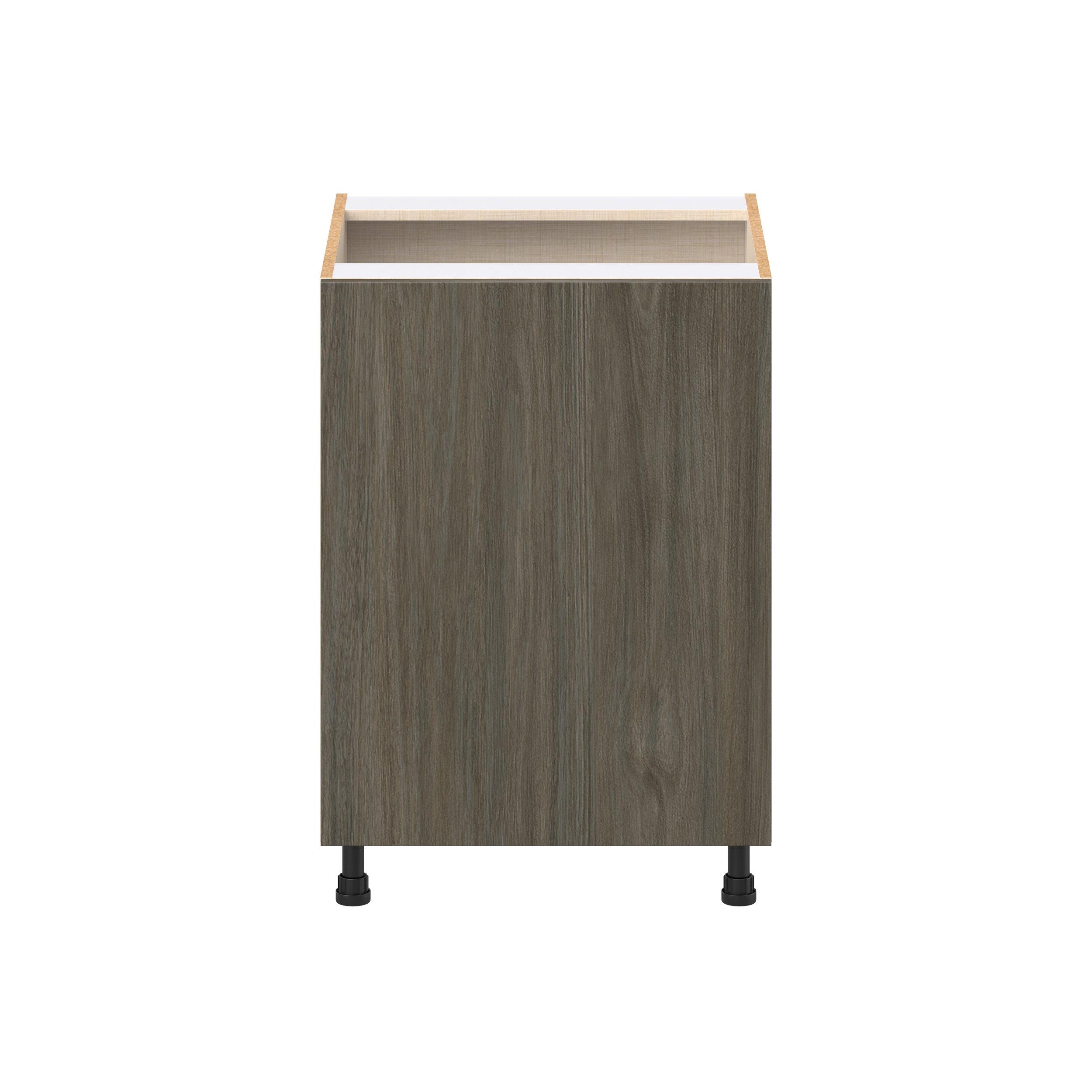 Glenwood 24 in. Burnt Walnut Trash Can Pull-Out Base Cabinet