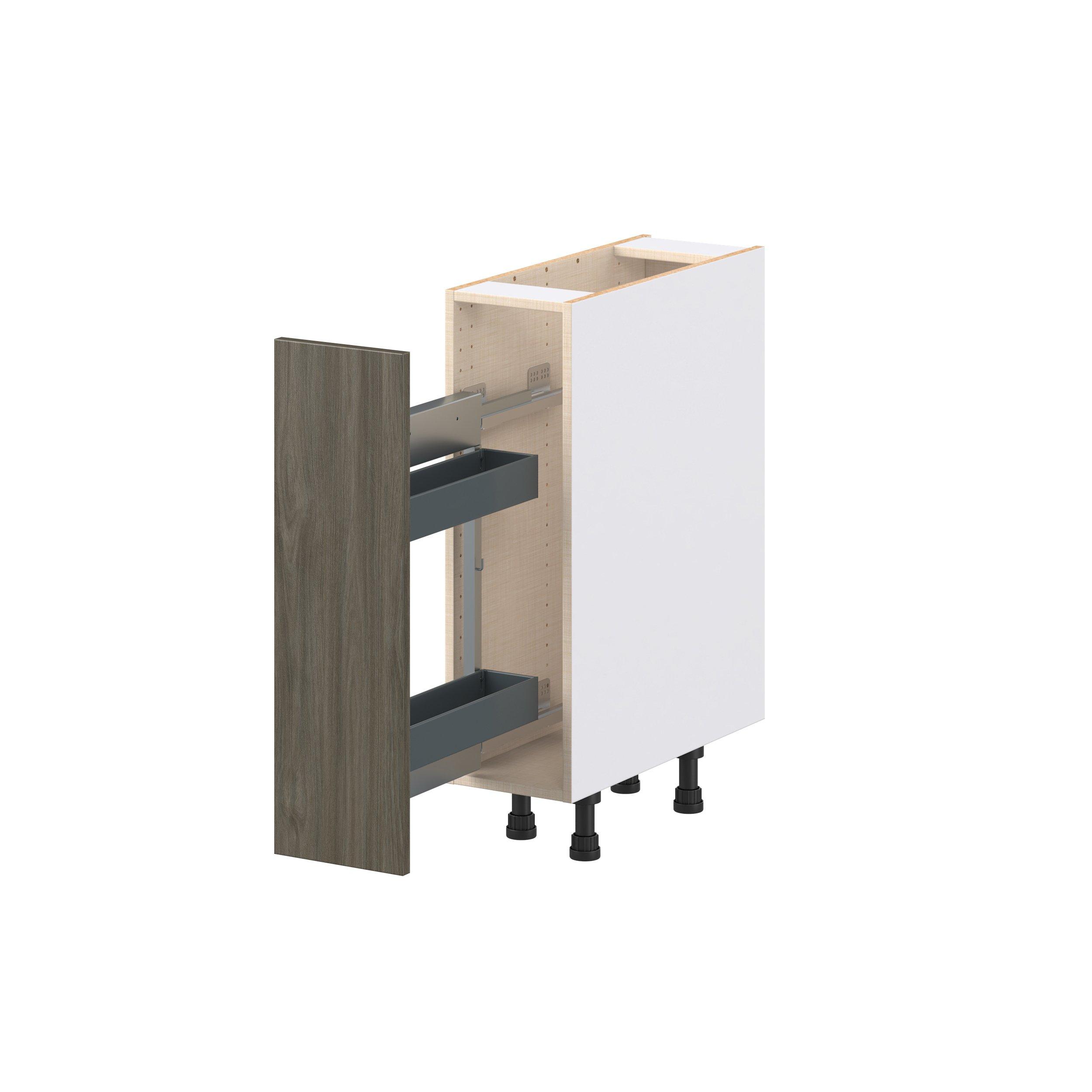 Glenwood 9 in. Burnt Walnut Spice Rack Pull-Out Base Cabinet