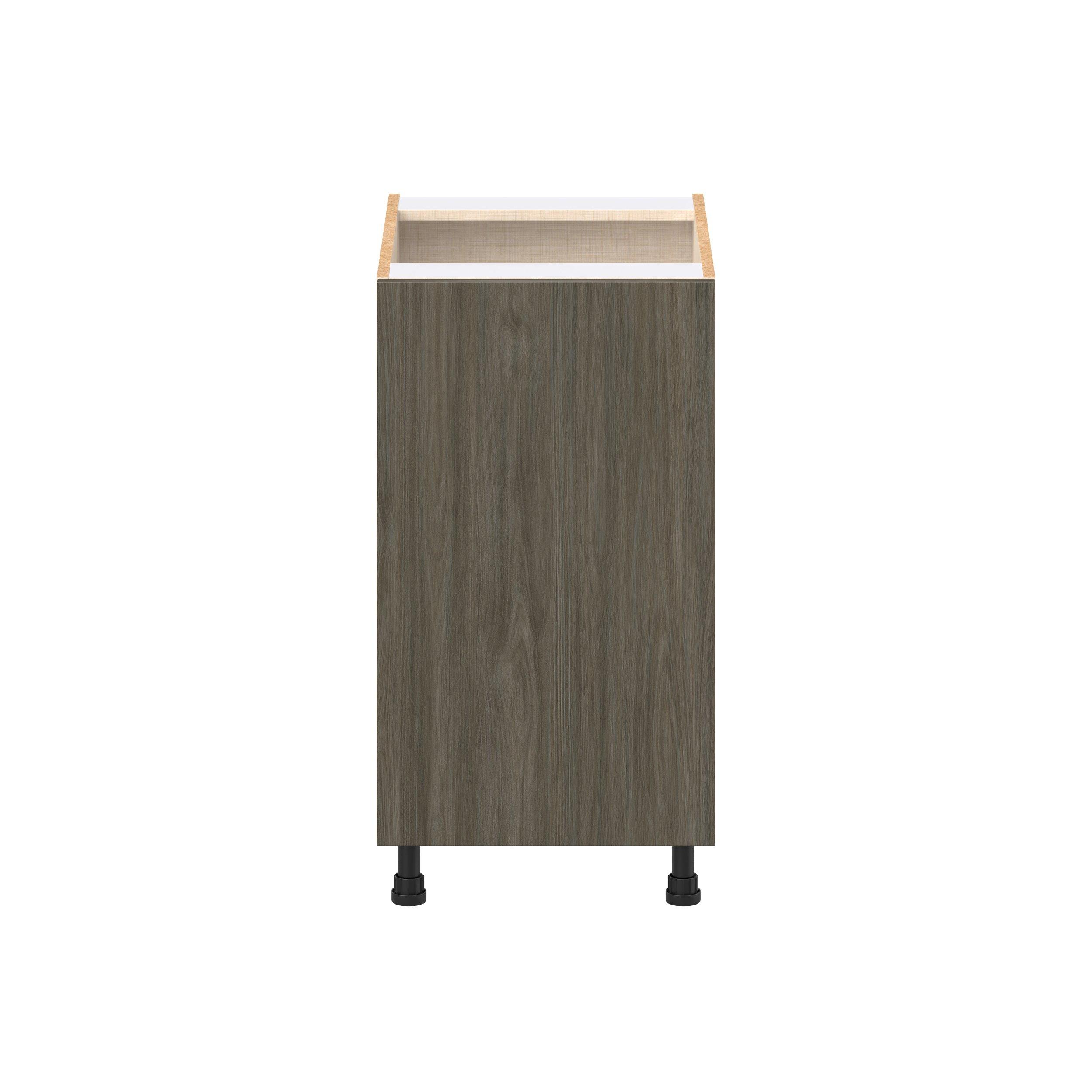 Glenwood 18 in. Burnt Walnut Trash Can Pull-Out Base Cabinet