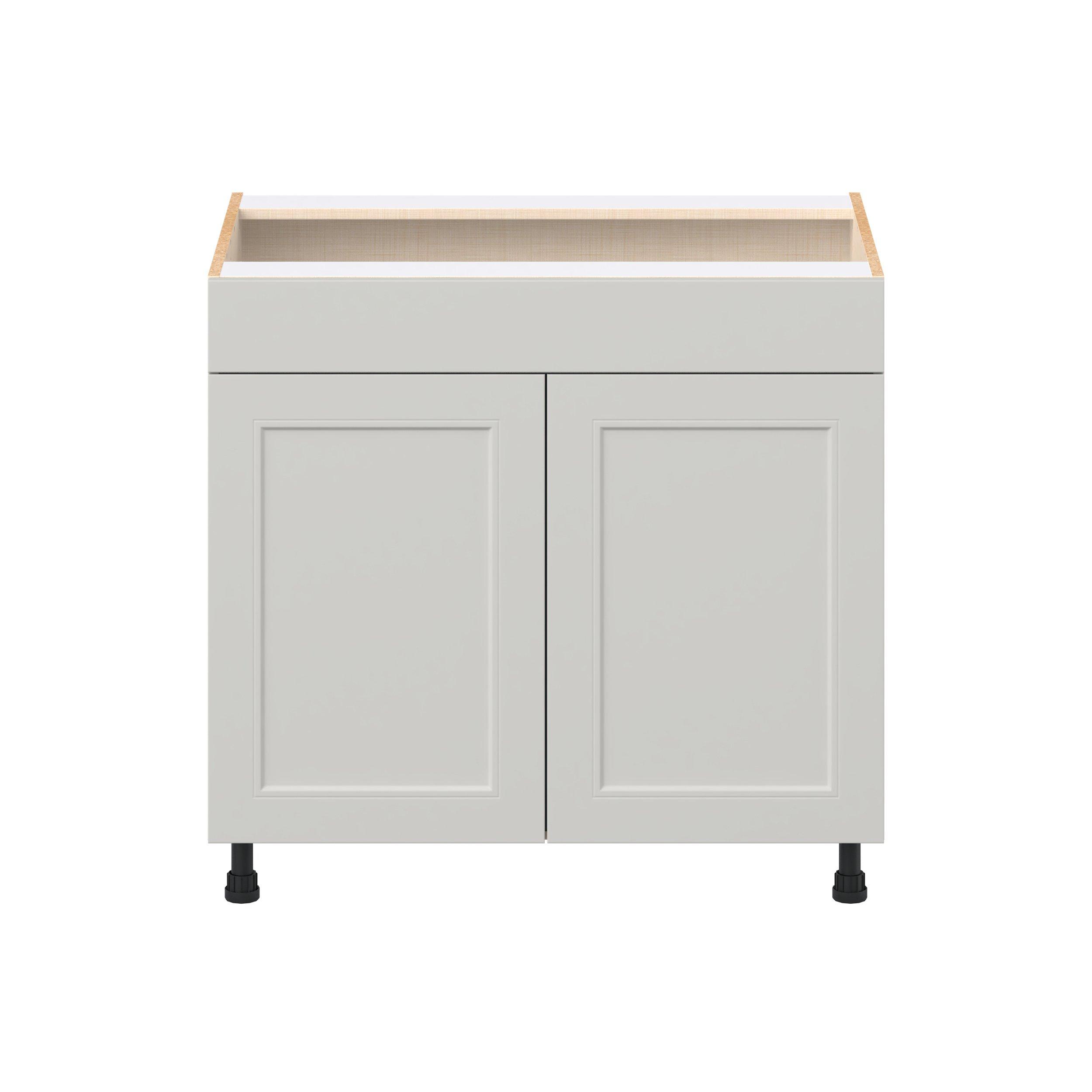 Lenox 36 in. Painted Light Gray Sink Base Cabinet with False Front
