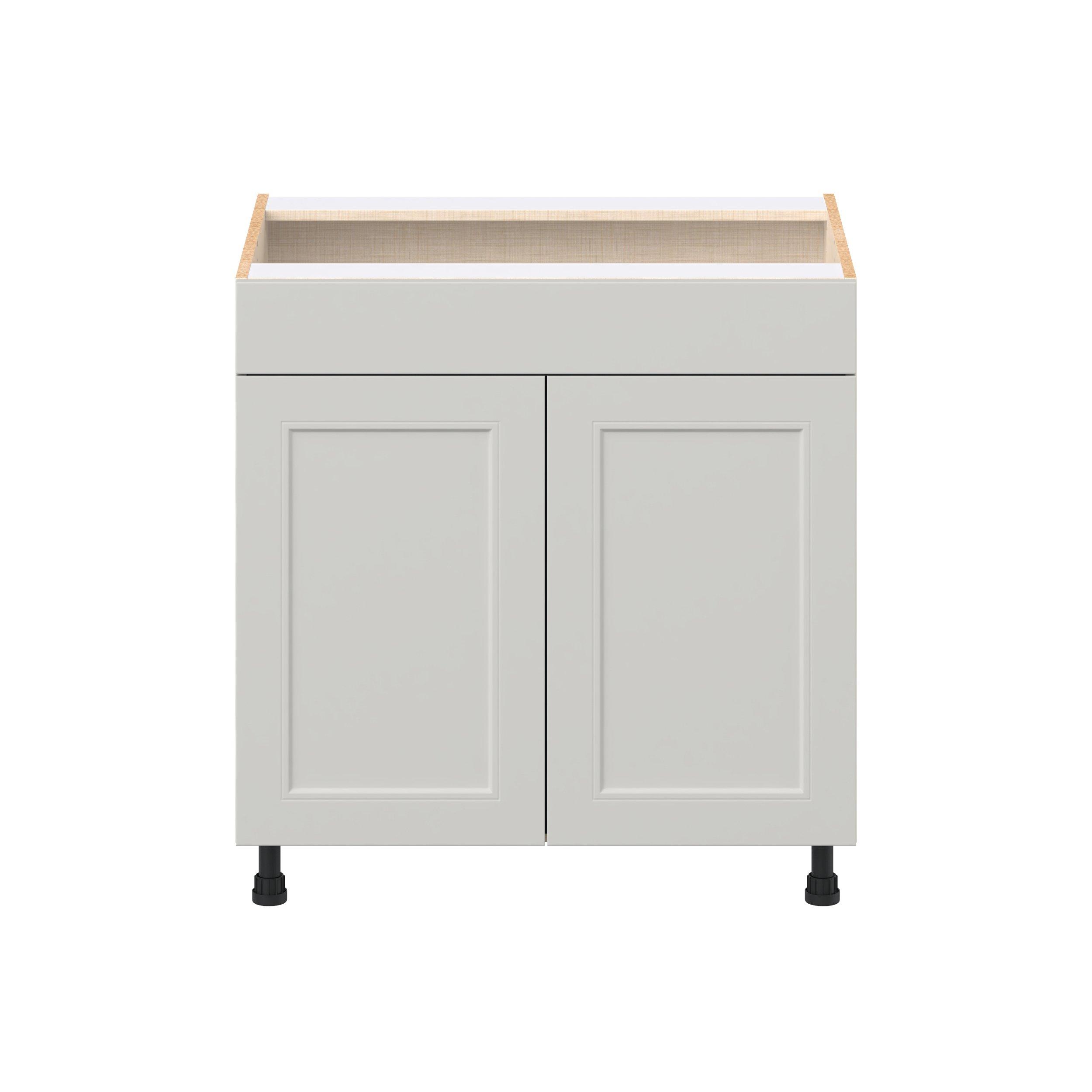 Lenox 33 in. Painted Light Gray Sink Base Cabinet with False Front