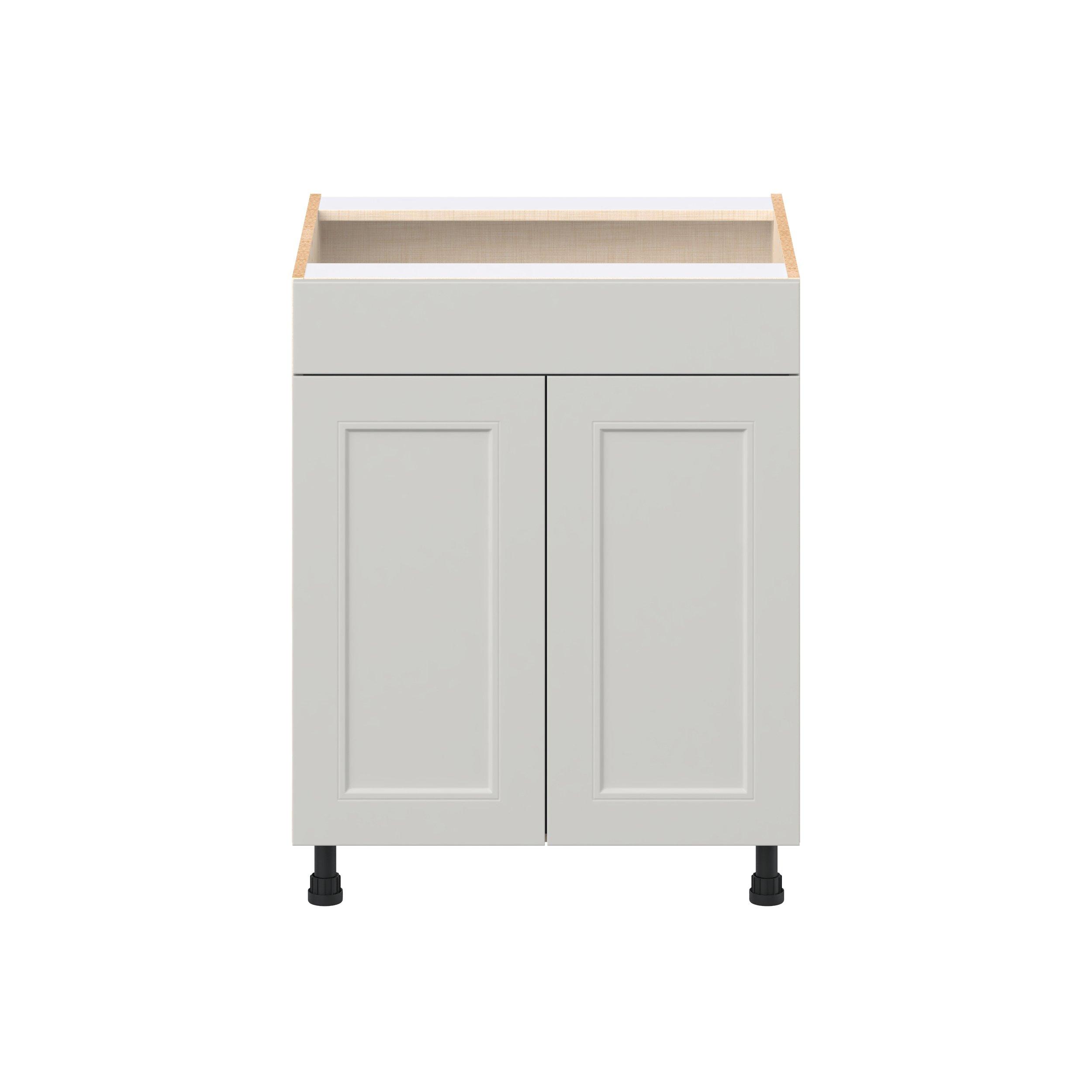 Lenox 27 in. Painted Light Gray Sink Base Cabinet with False Front